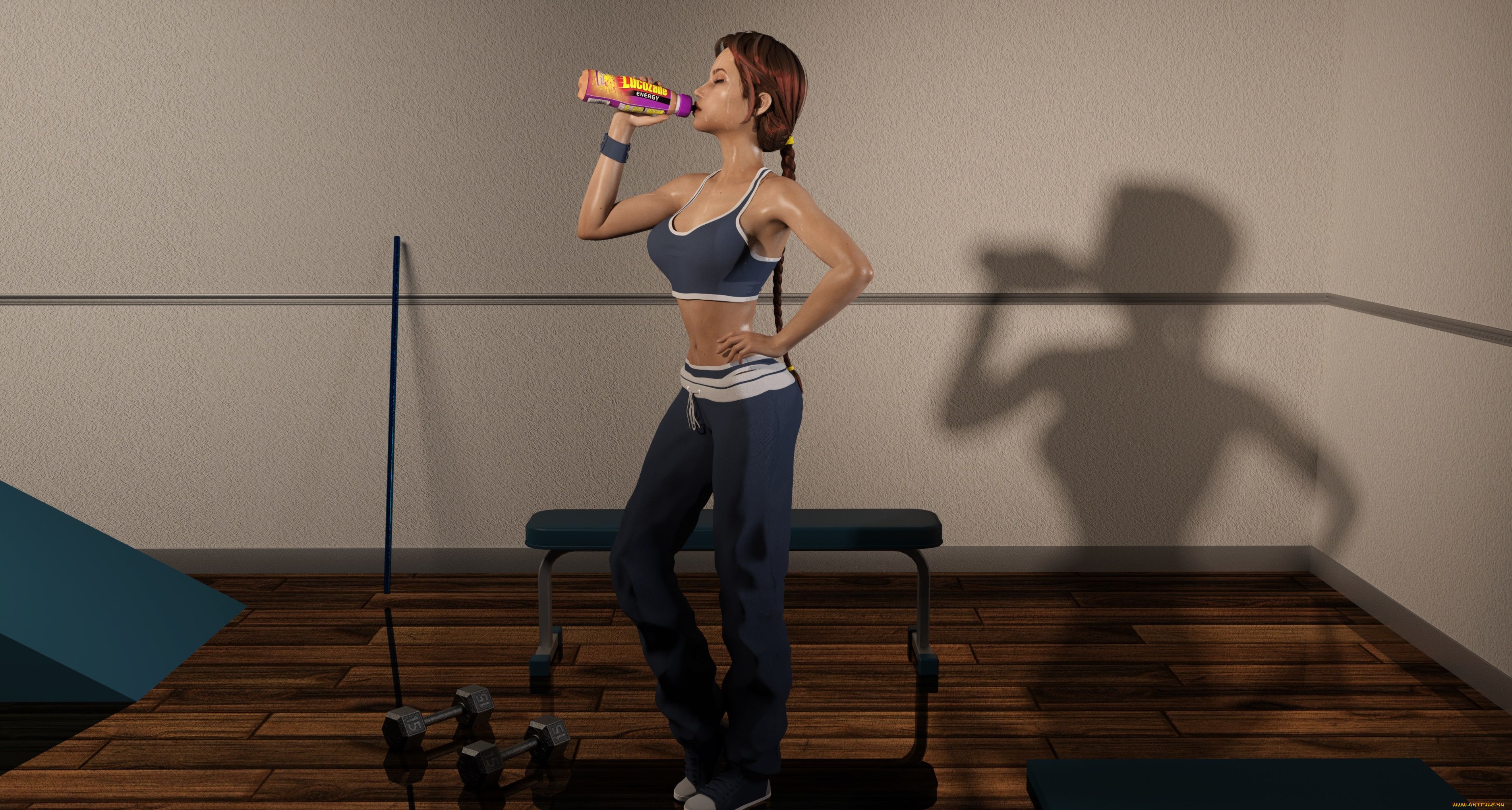 3д, графика, спорт, , sport, фон, взгляд, девушка
