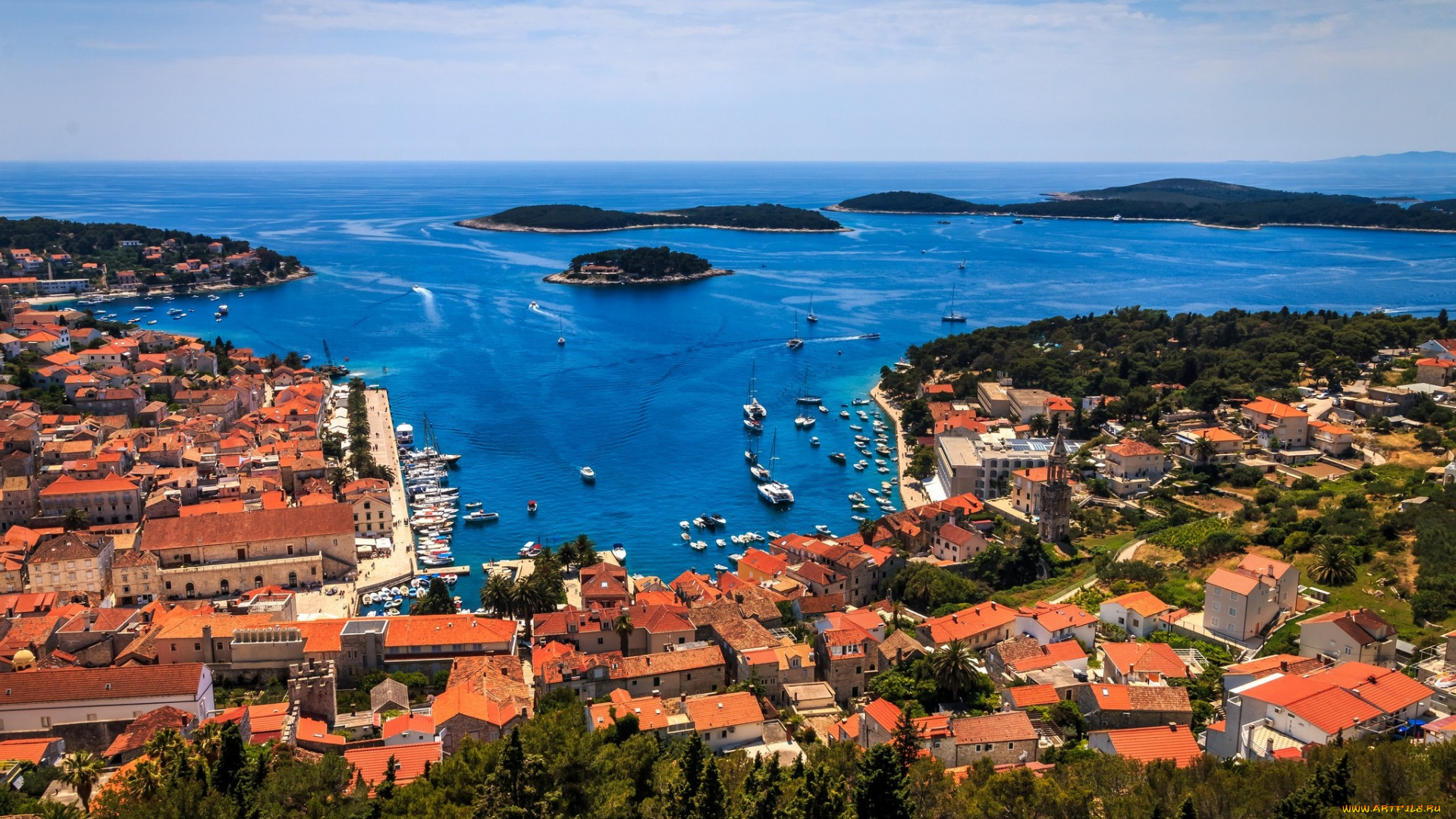 hvar, croatia, города, -, панорамы, hvar, croatia