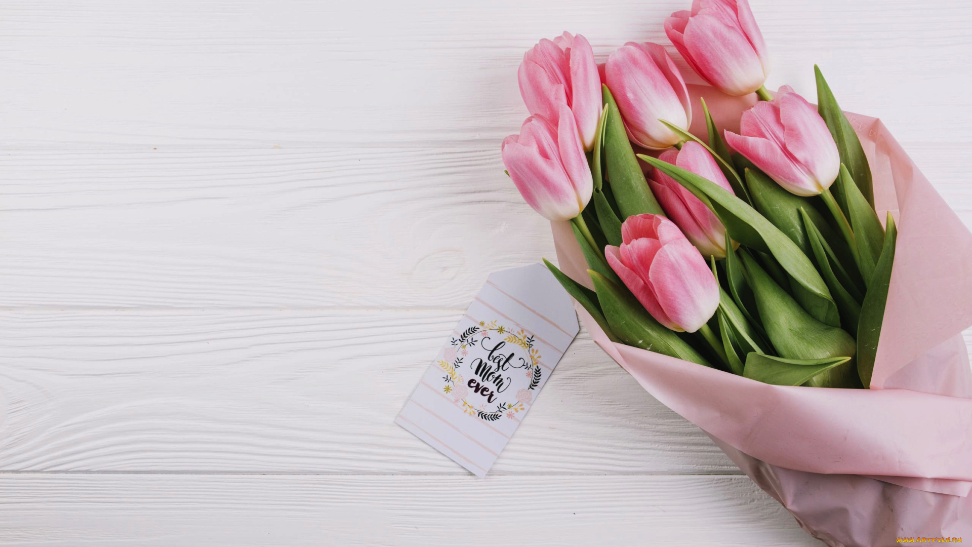 праздничные, день, матери, тюльпаны, букет, надпись