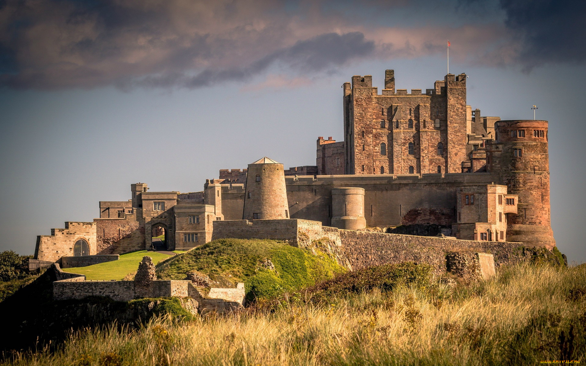 bamburgh, castle, города, замки, англии, bamburgh, castle