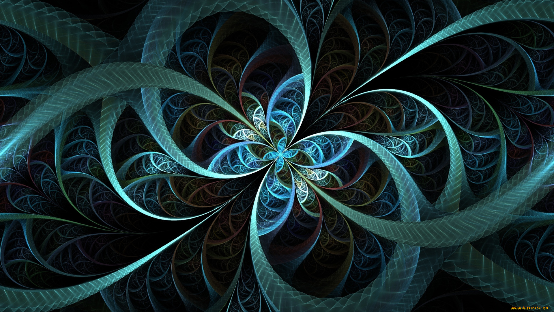 3д, графика, абстракция, , abstract, дуги, лепестки