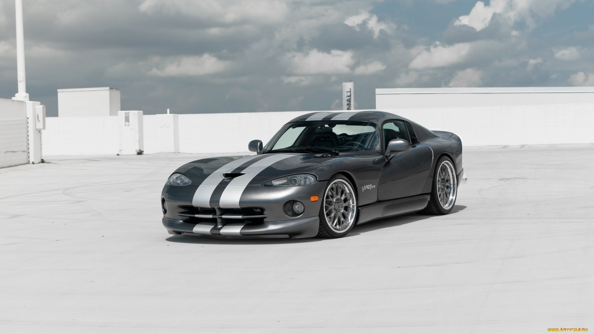 автомобили, dodge, viper, grey, muscle, car, parking