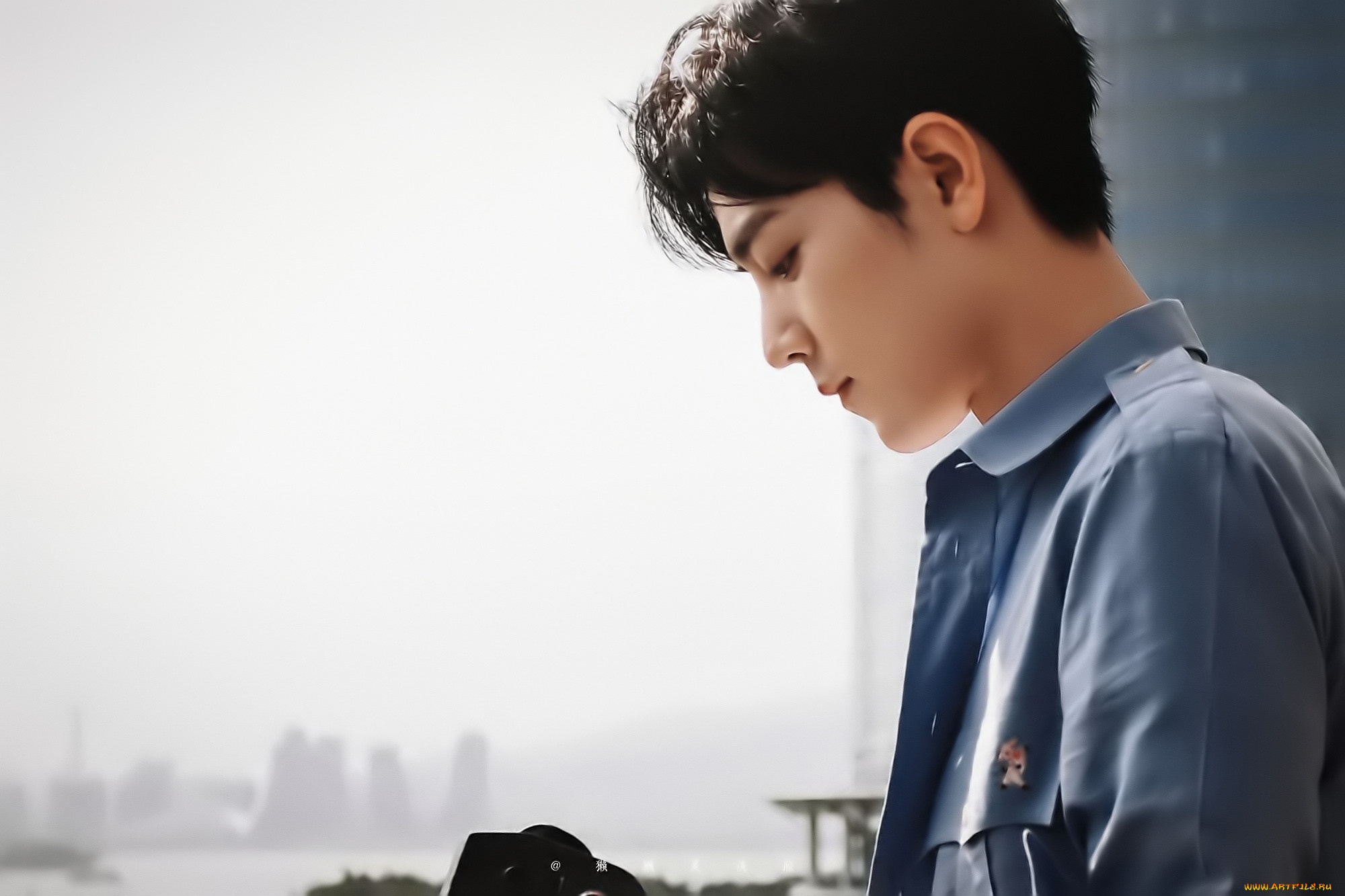 мужчины, xiao, zhan, актер, рубашка