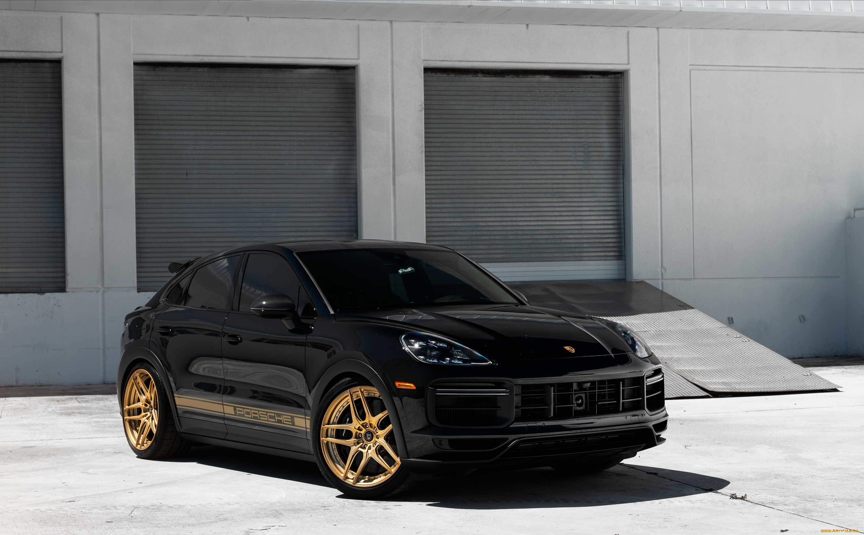 автомобили, porsche, black, cayenne, coupe