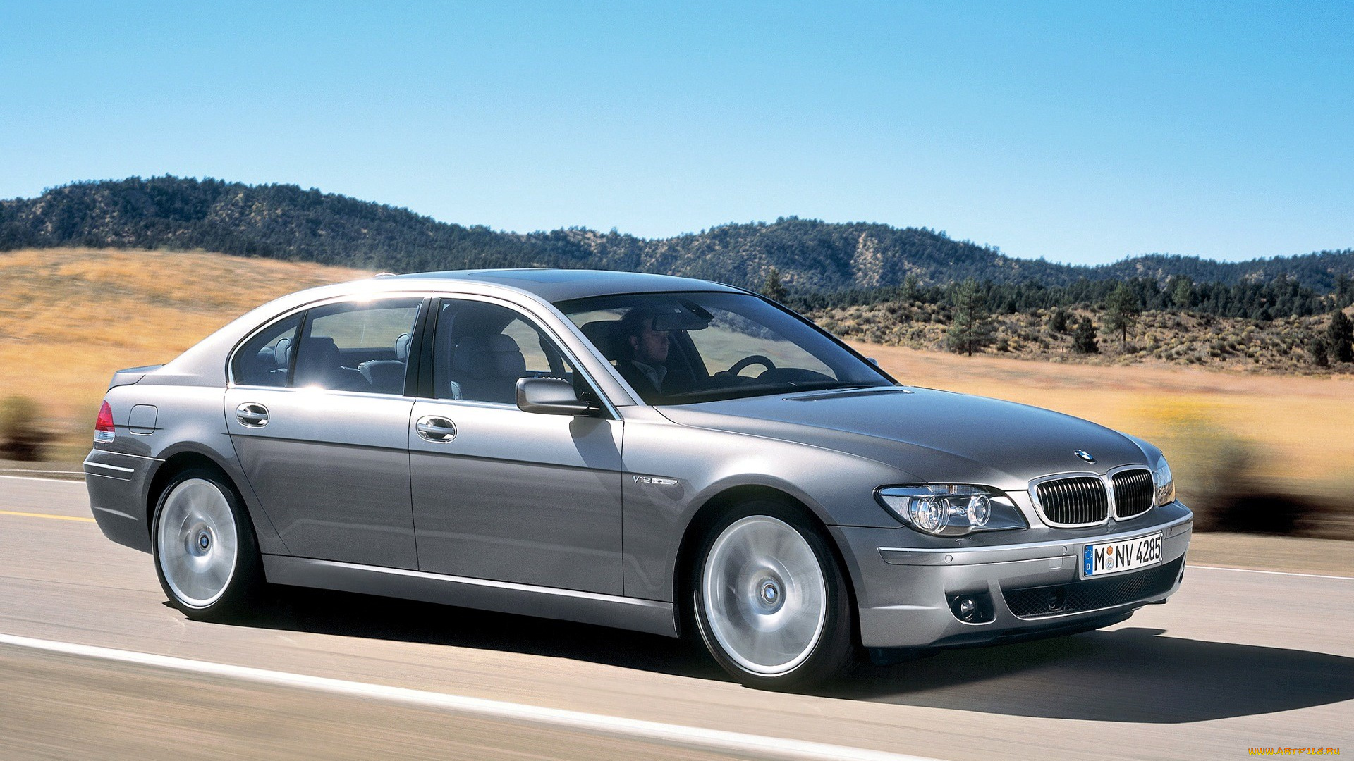 автомобили, bmw, серебристый, скорость, дорога, горы