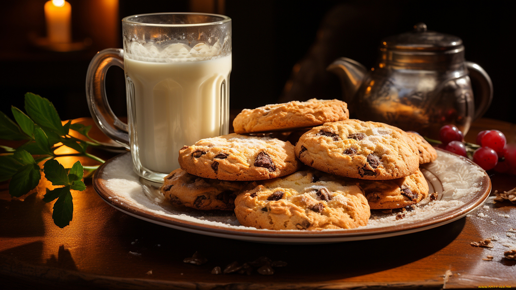 еда, пирожные, , кексы, , печенье, молоко, печенье