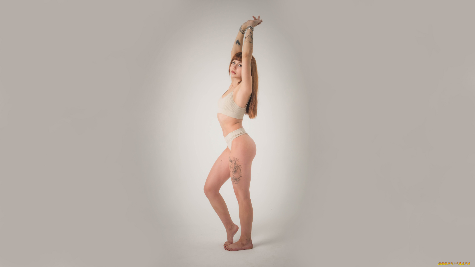 девушки, -, рыжеволосые, и, разноцветные, красивая, девушка