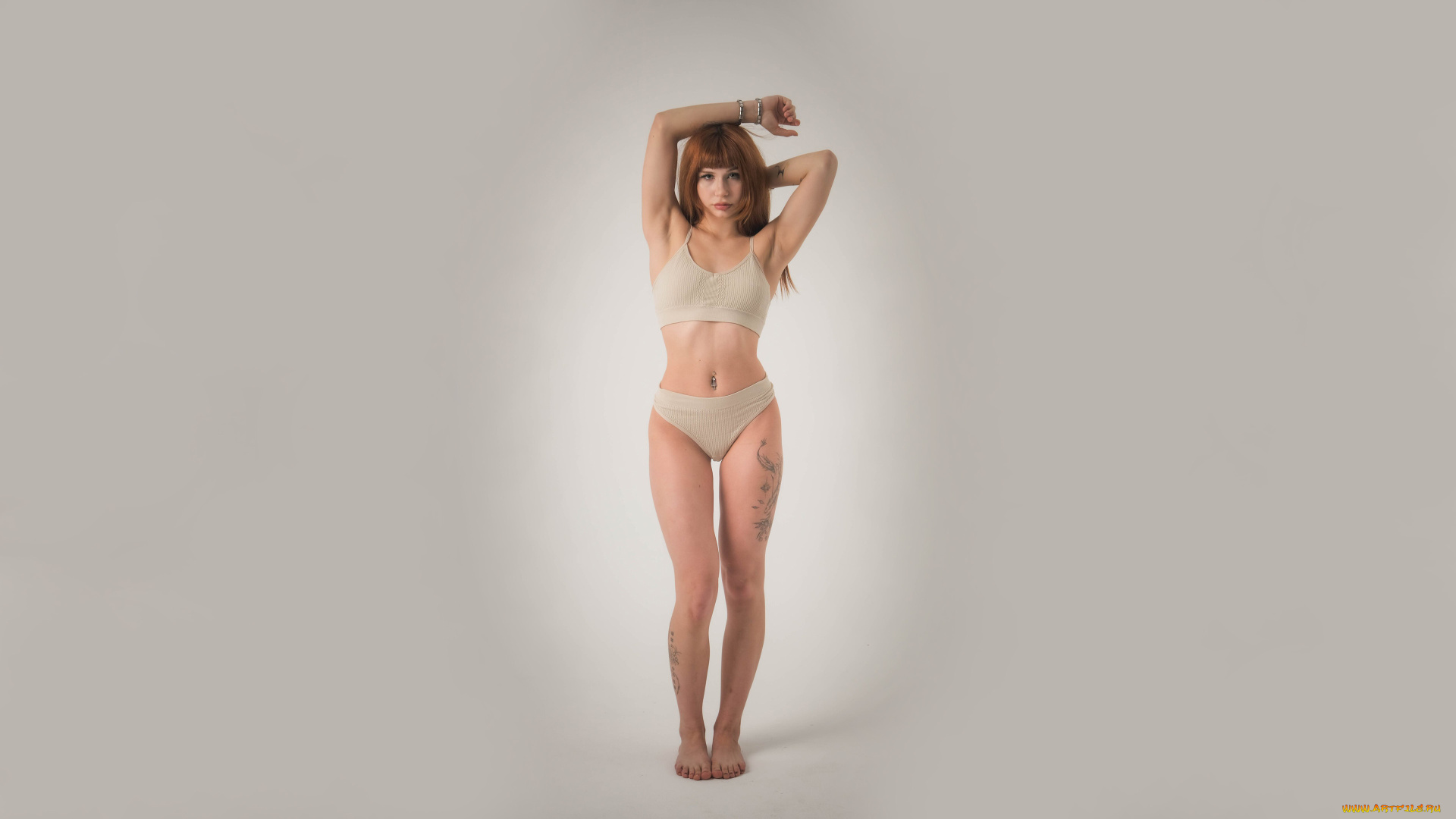 девушки, -, рыжеволосые, и, разноцветные, красивая, девушка