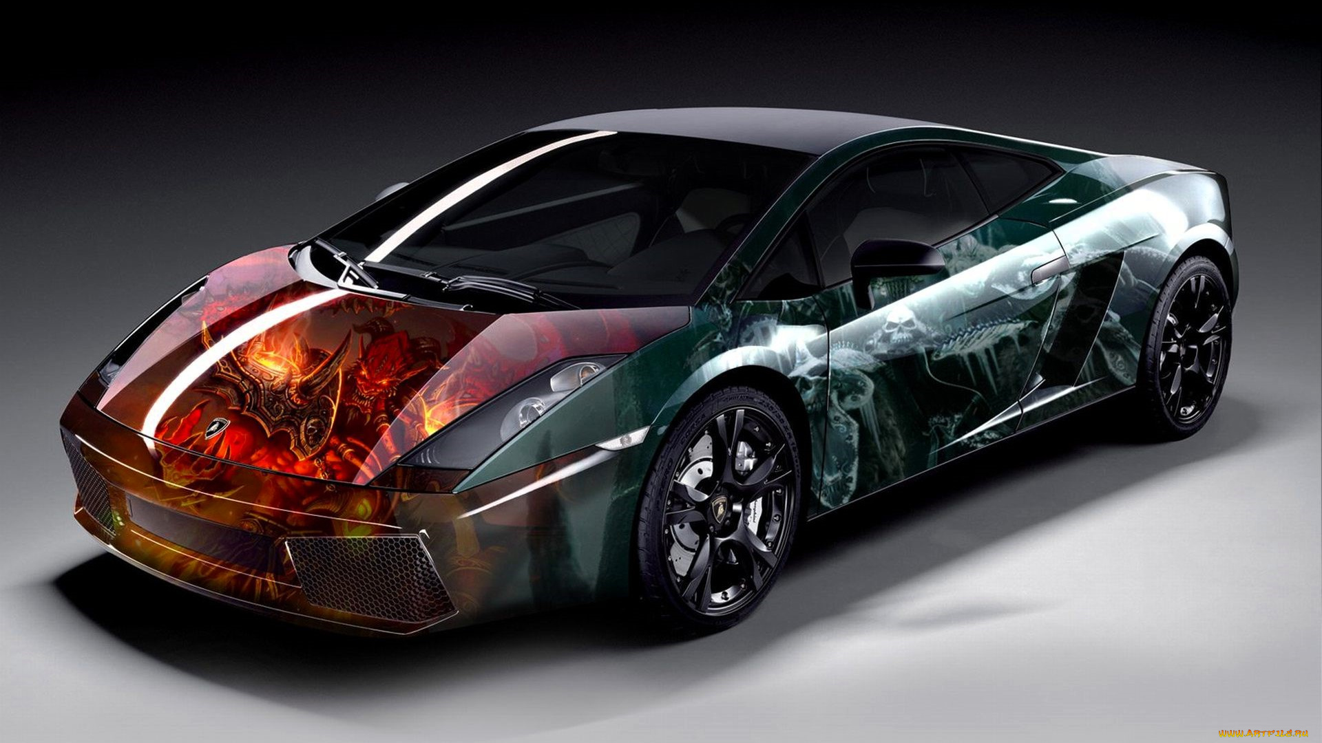 lamborghini, gallardo, автомобили, lamborghini, тюнинг, аэрография