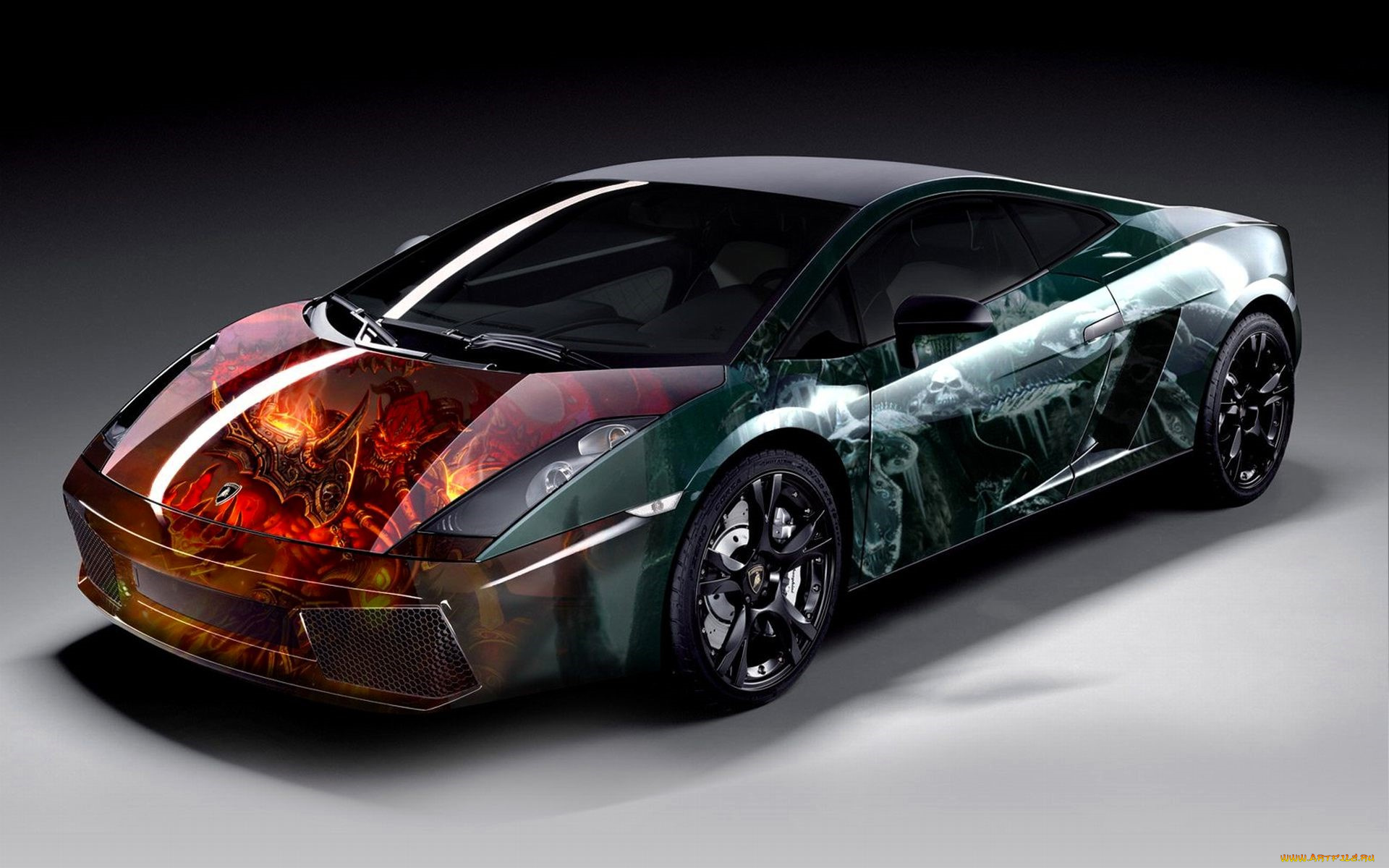 lamborghini, gallardo, автомобили, lamborghini, тюнинг, аэрография