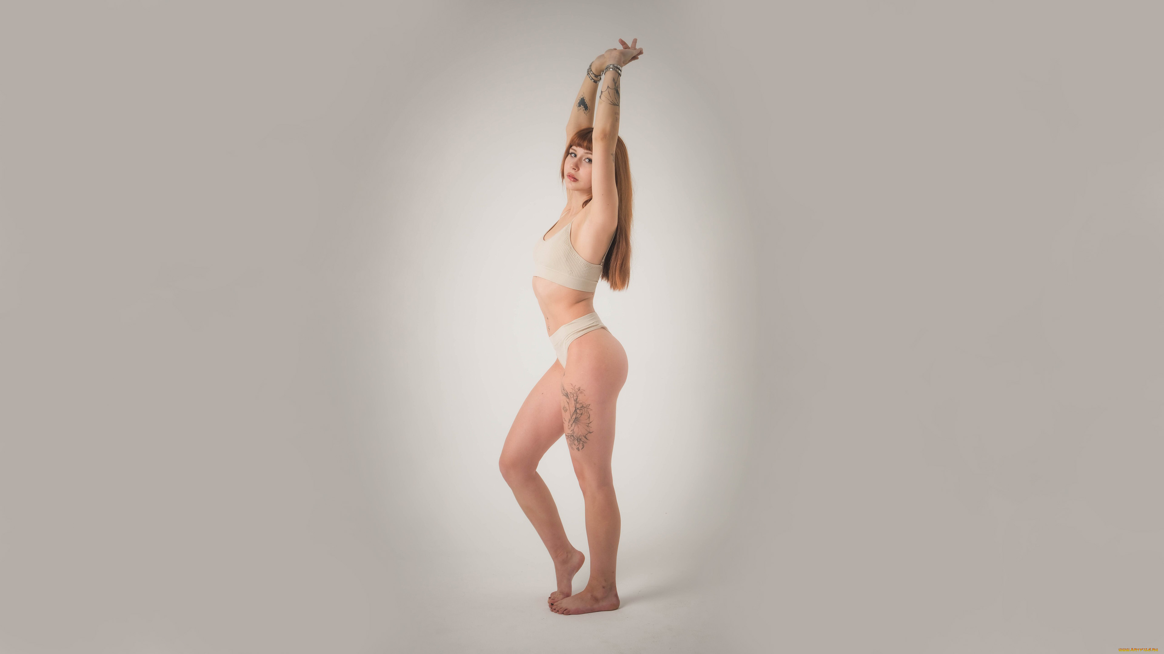 девушки, -, рыжеволосые, и, разноцветные, красивая, девушка