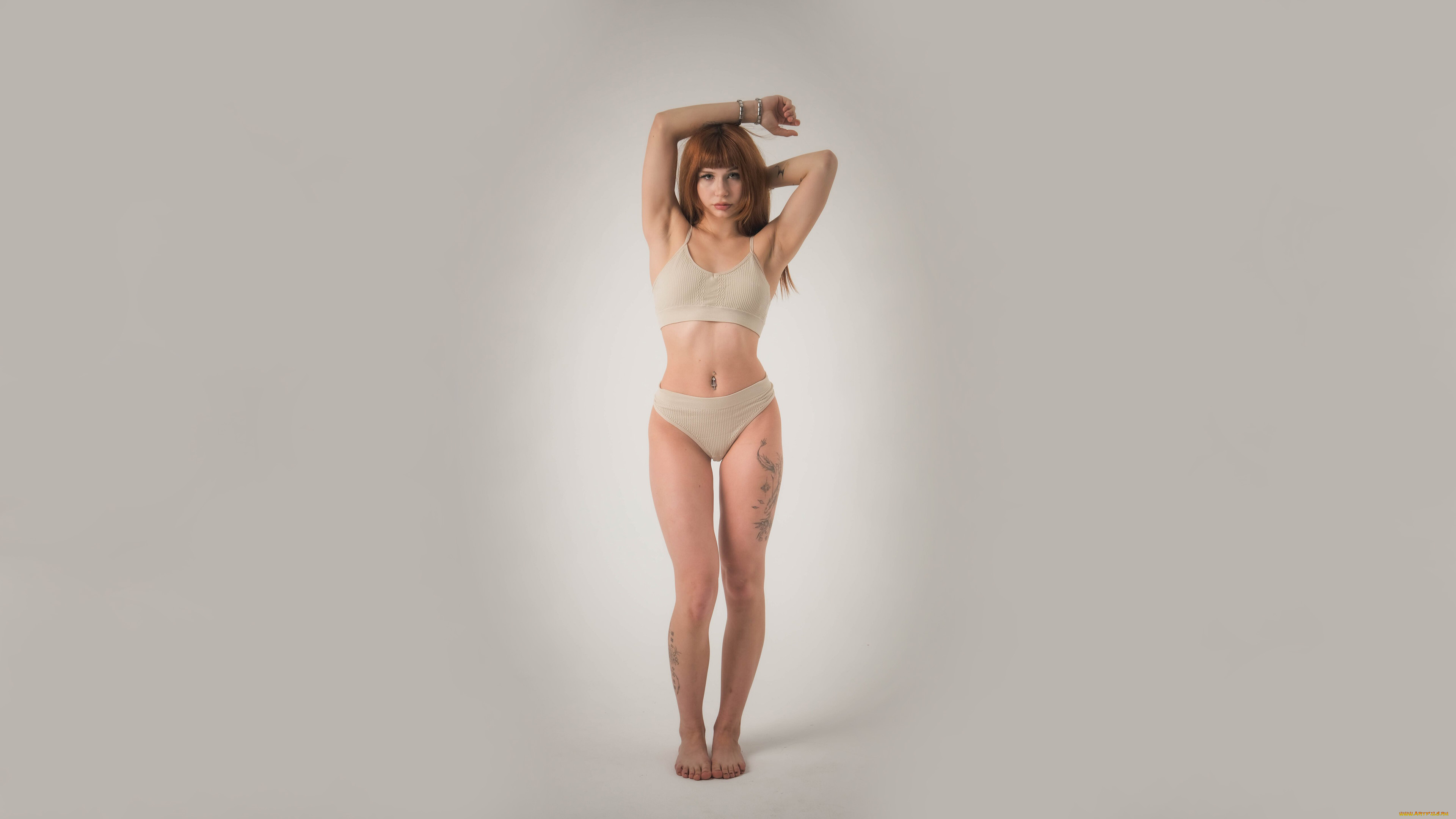 девушки, -, рыжеволосые, и, разноцветные, красивая, девушка