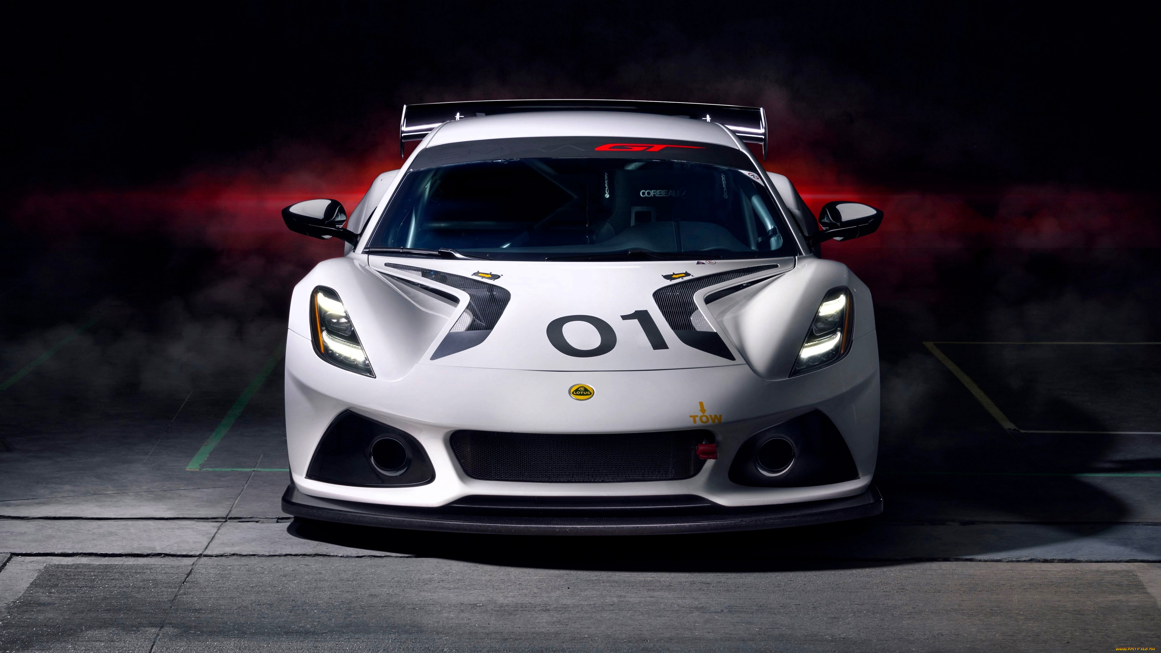 lotus, emira, gt4, автомобили, lotus, белый, дым, парковка