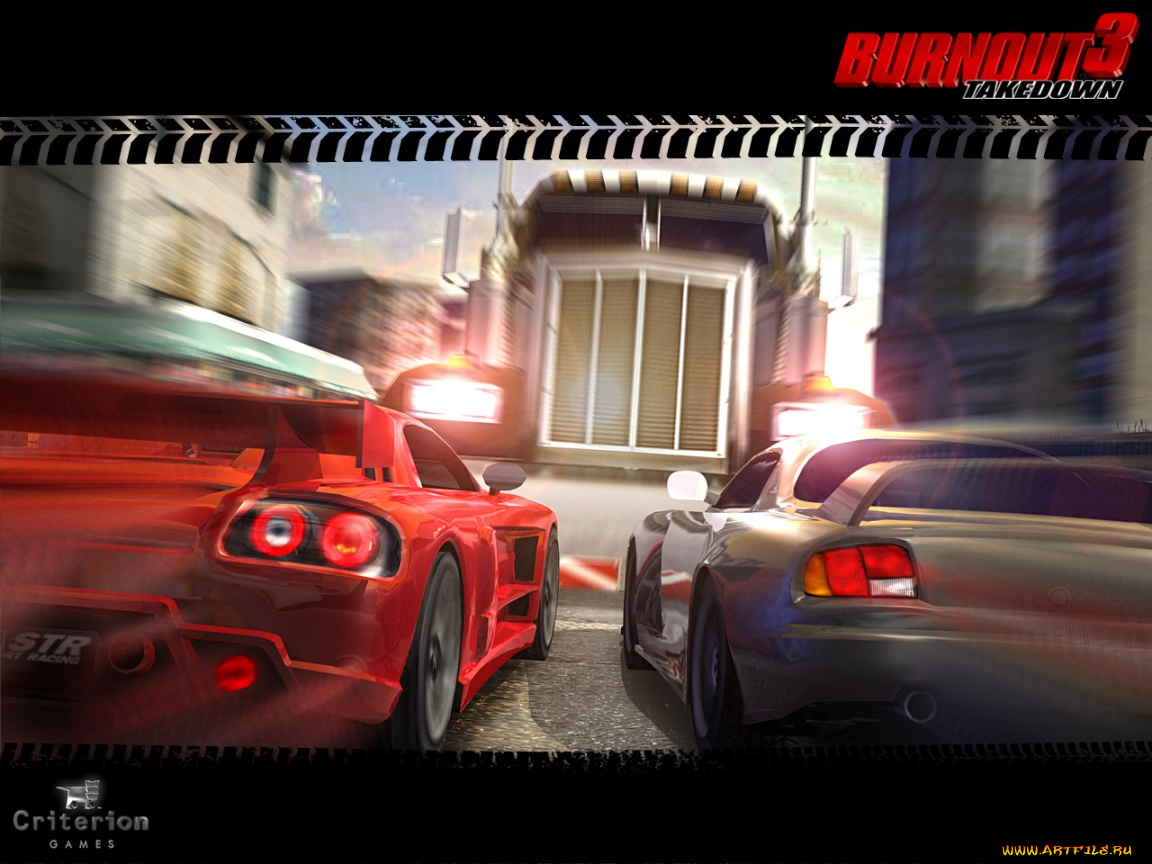 видео, игры, burnout, takedown