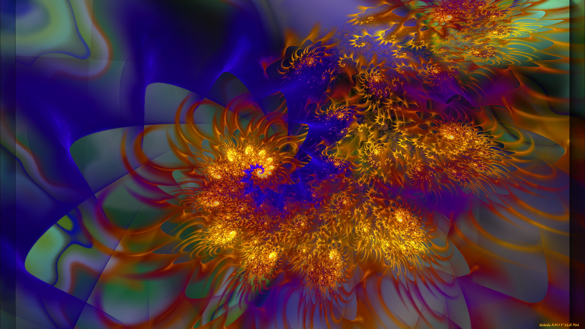 3д, графика, fractal, фракталы, цвета, узор