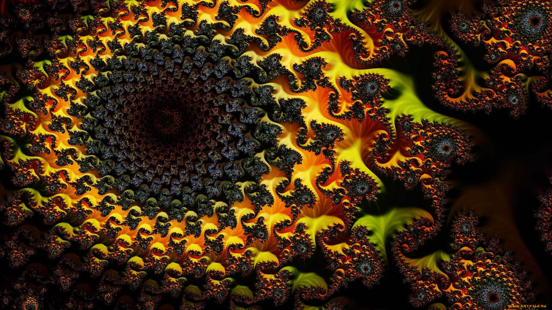 3д, графика, fractal, фракталы, узор, цвета, фон