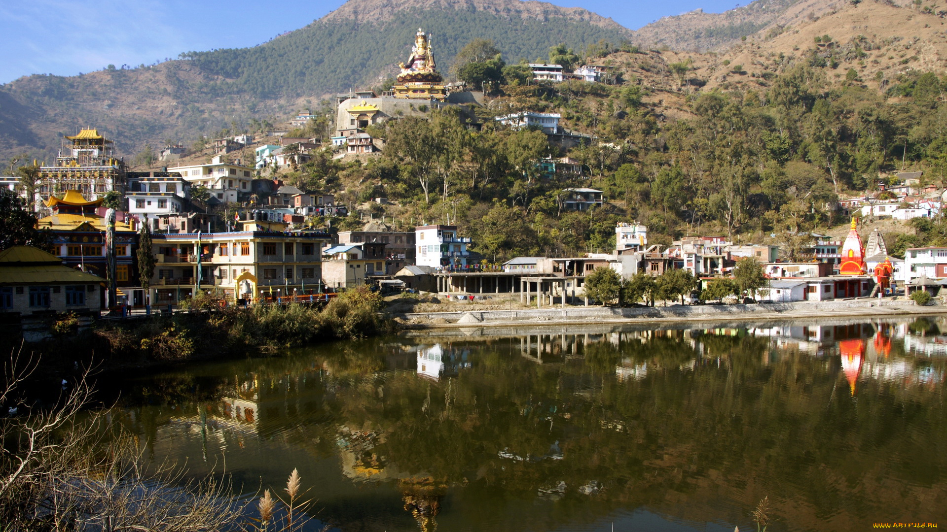 индия, rewalsar, города, панорамы