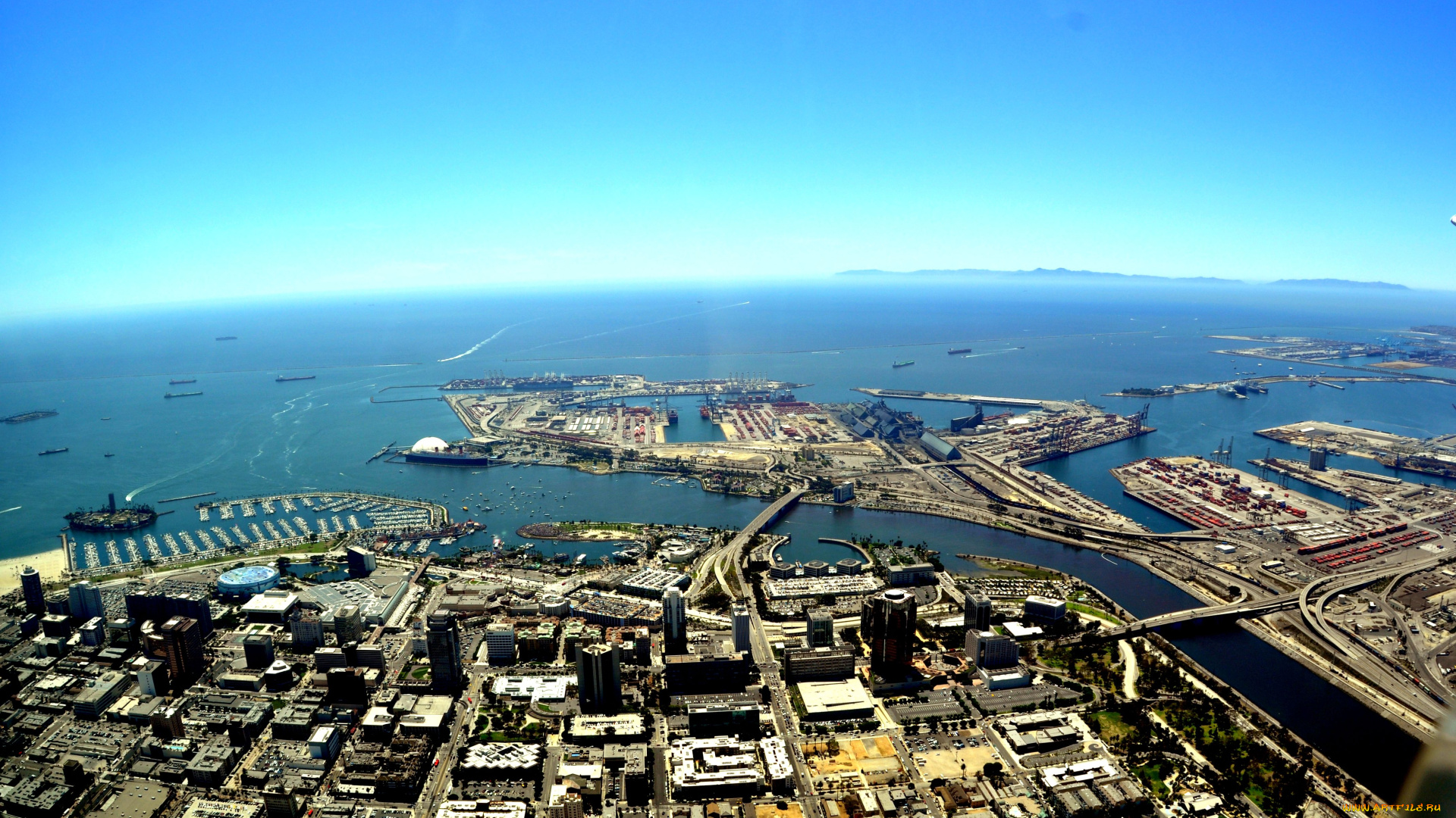 long, beach, города, панорамы, калифорния