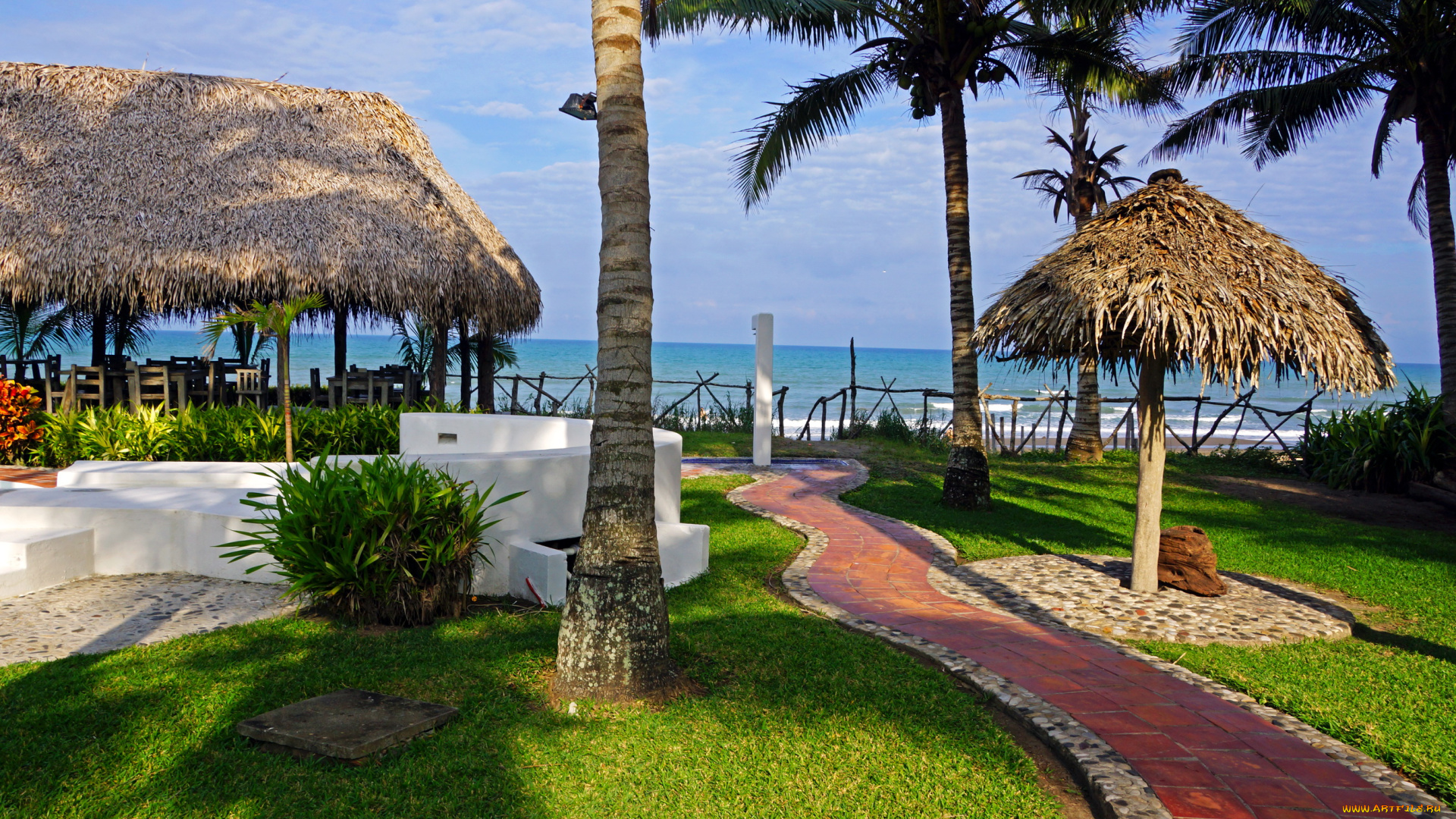 мексика, веракрус, интерьер, бассейны, открытые, площадки, море