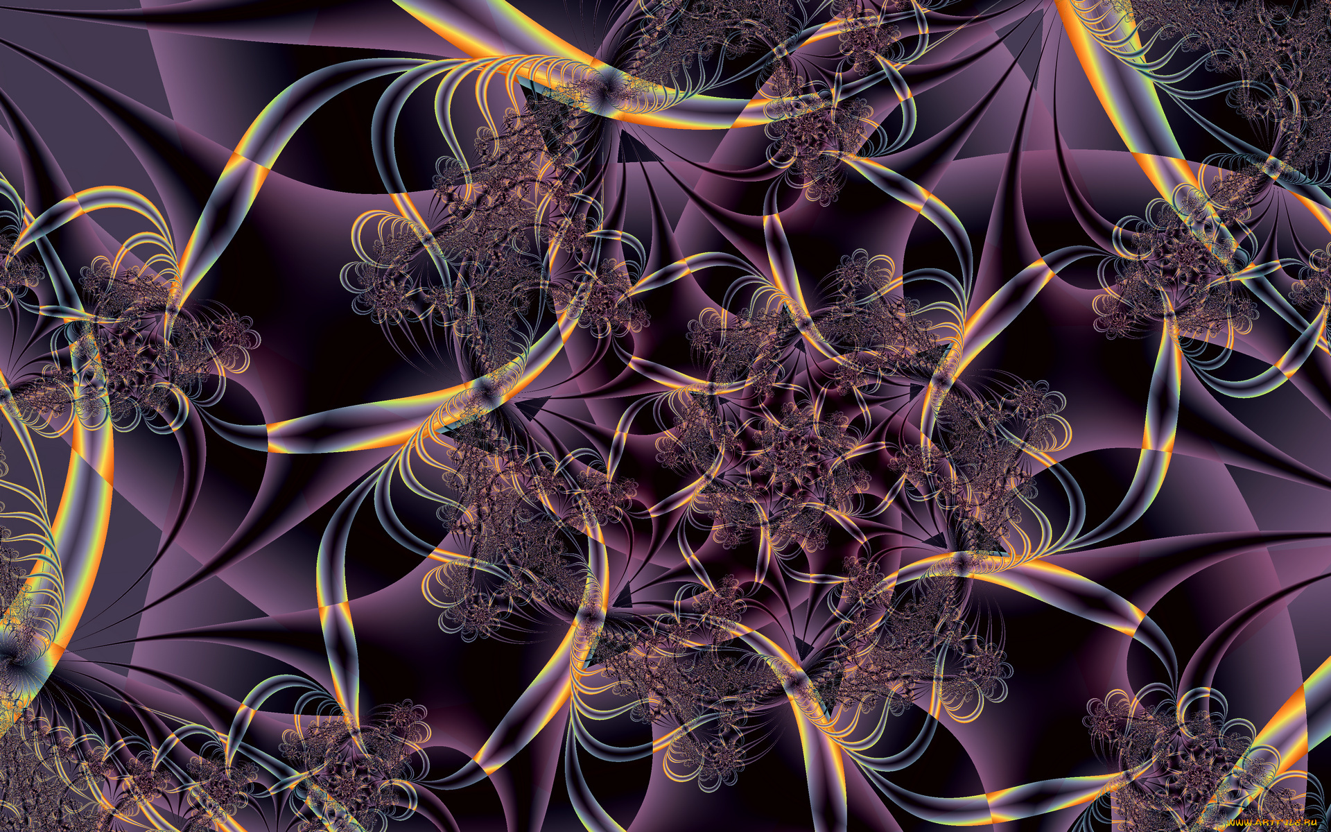 3д, графика, fractal, фракталы, цвета, узор