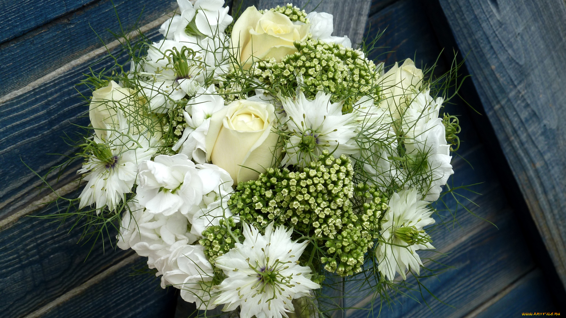 цветы, букеты, композиции, нигелла, розы, левкой