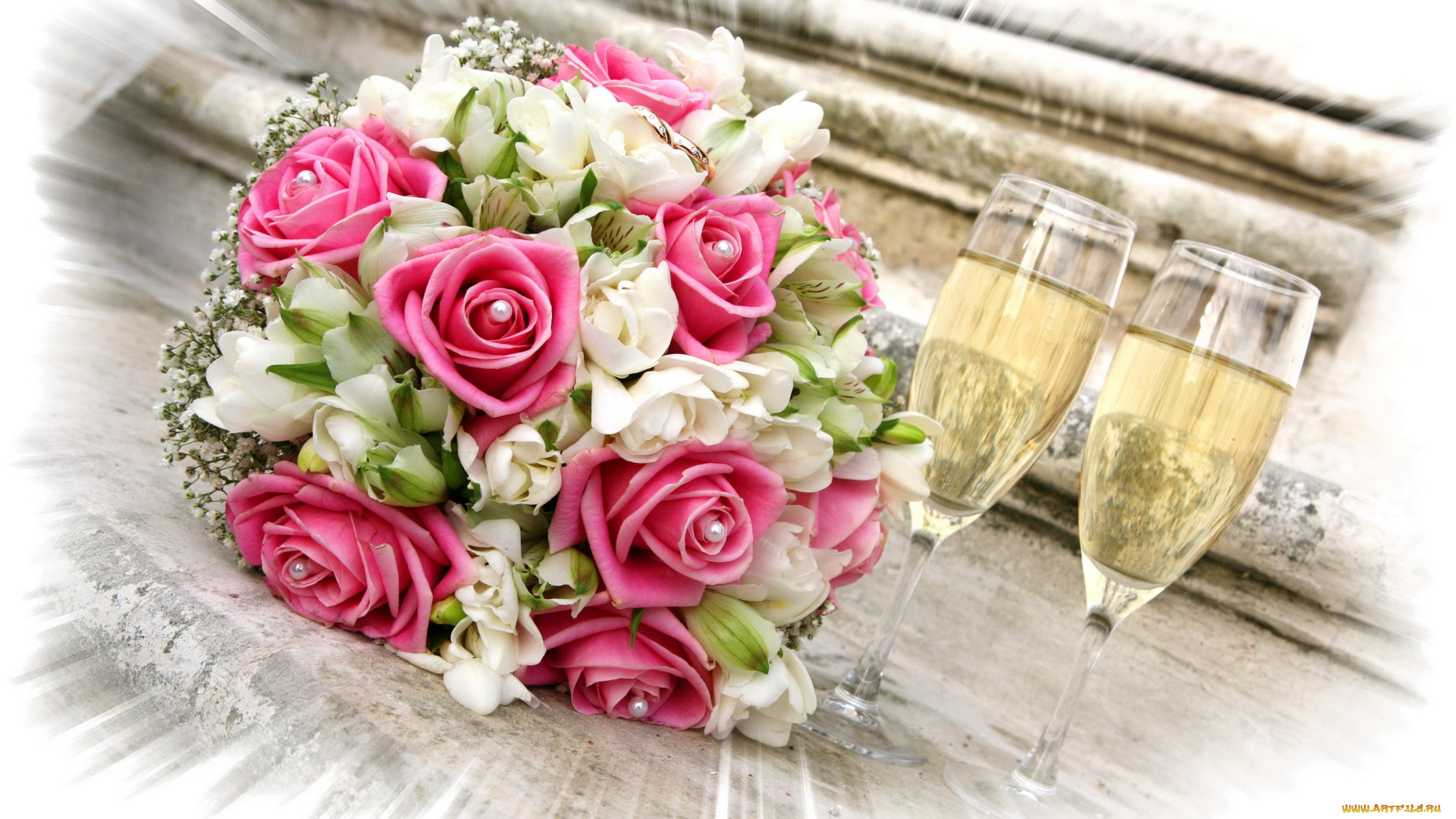 еда, напитки, вино, розы, шампанское