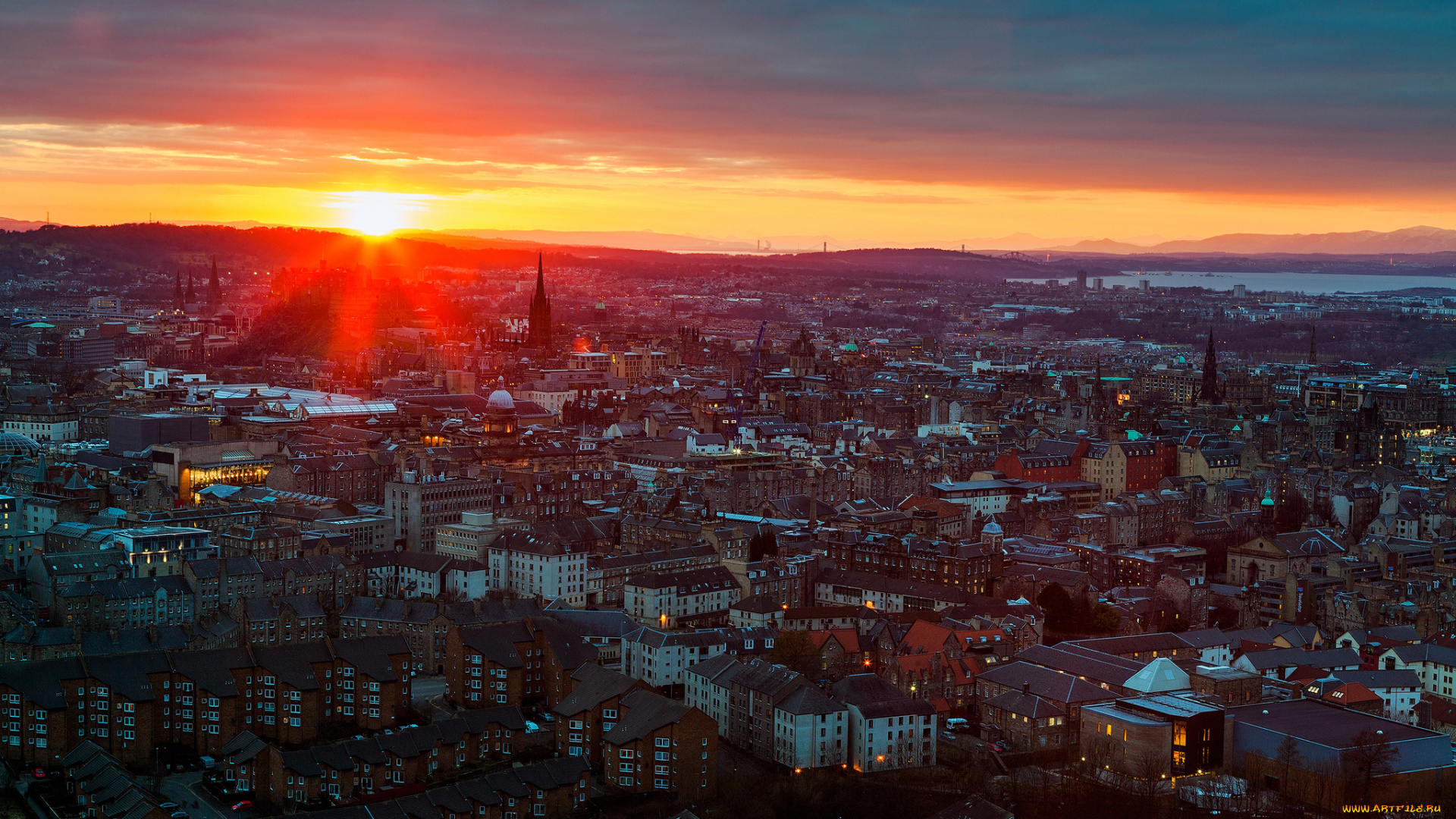 города, эдинбург, шотландия