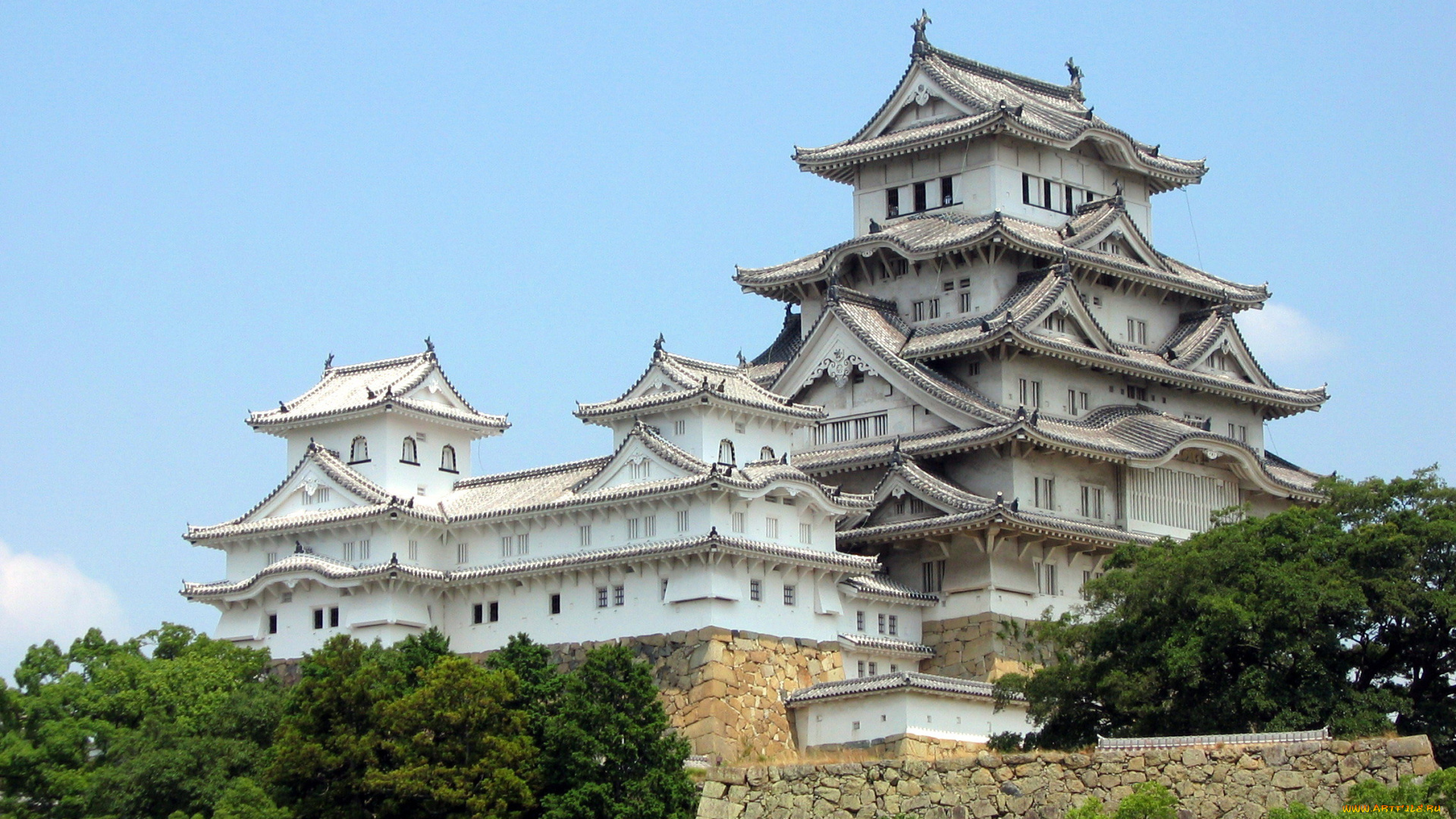 города, замки, Японии, дворец, Япония