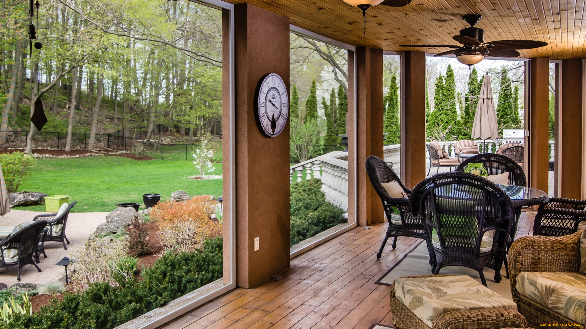 интерьер, веранды, террасы, балконы, веранда, кресла