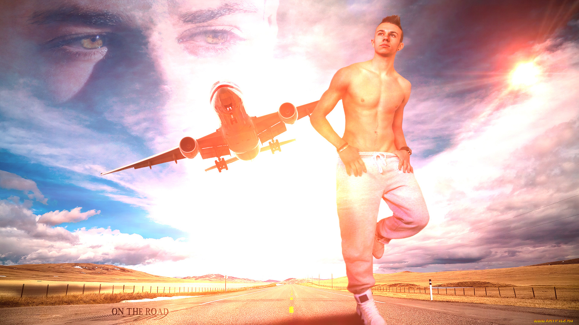 разное, компьютерный, дизайн, самолет