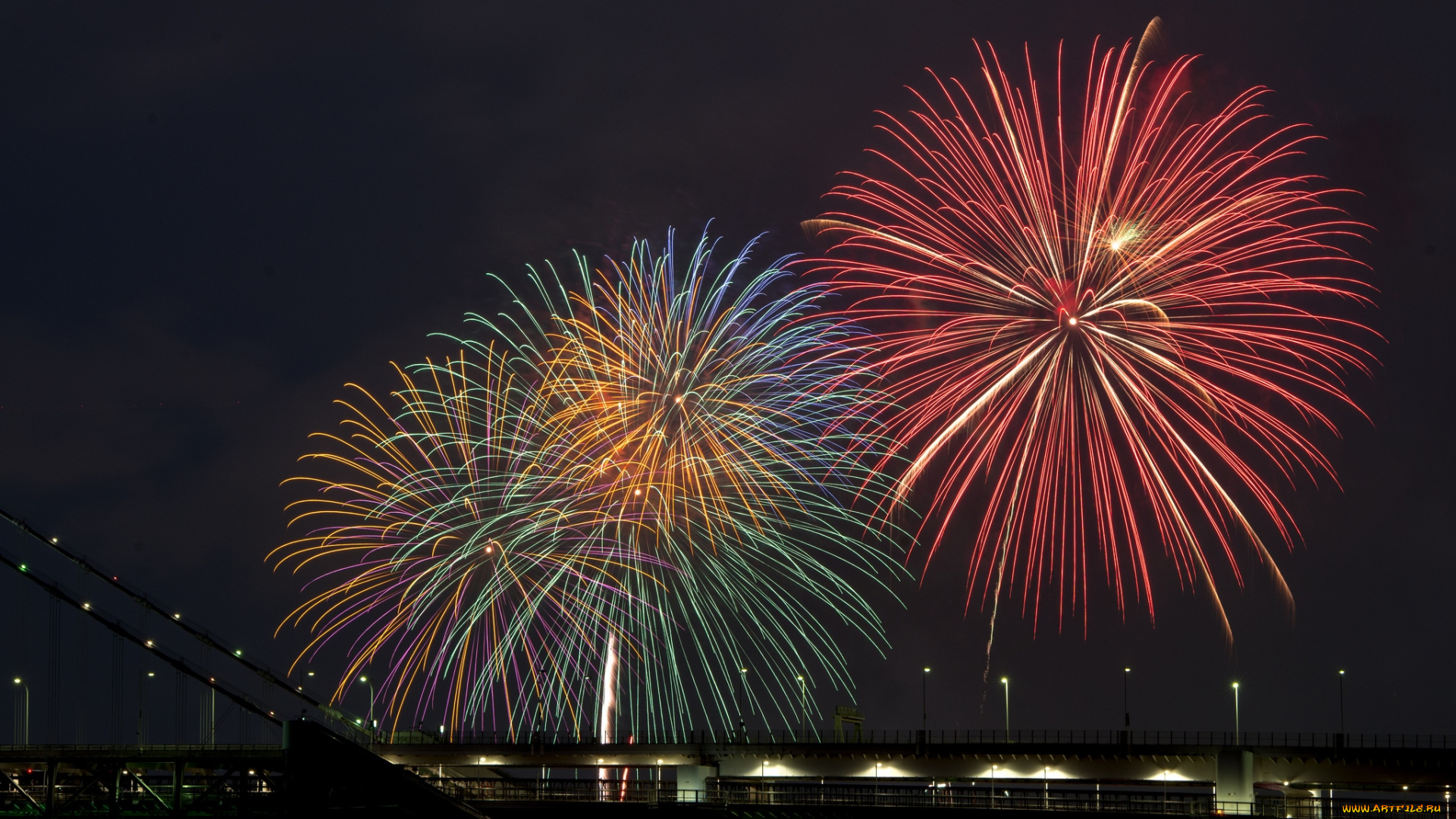 разное, салюты, фейерверки, праздник