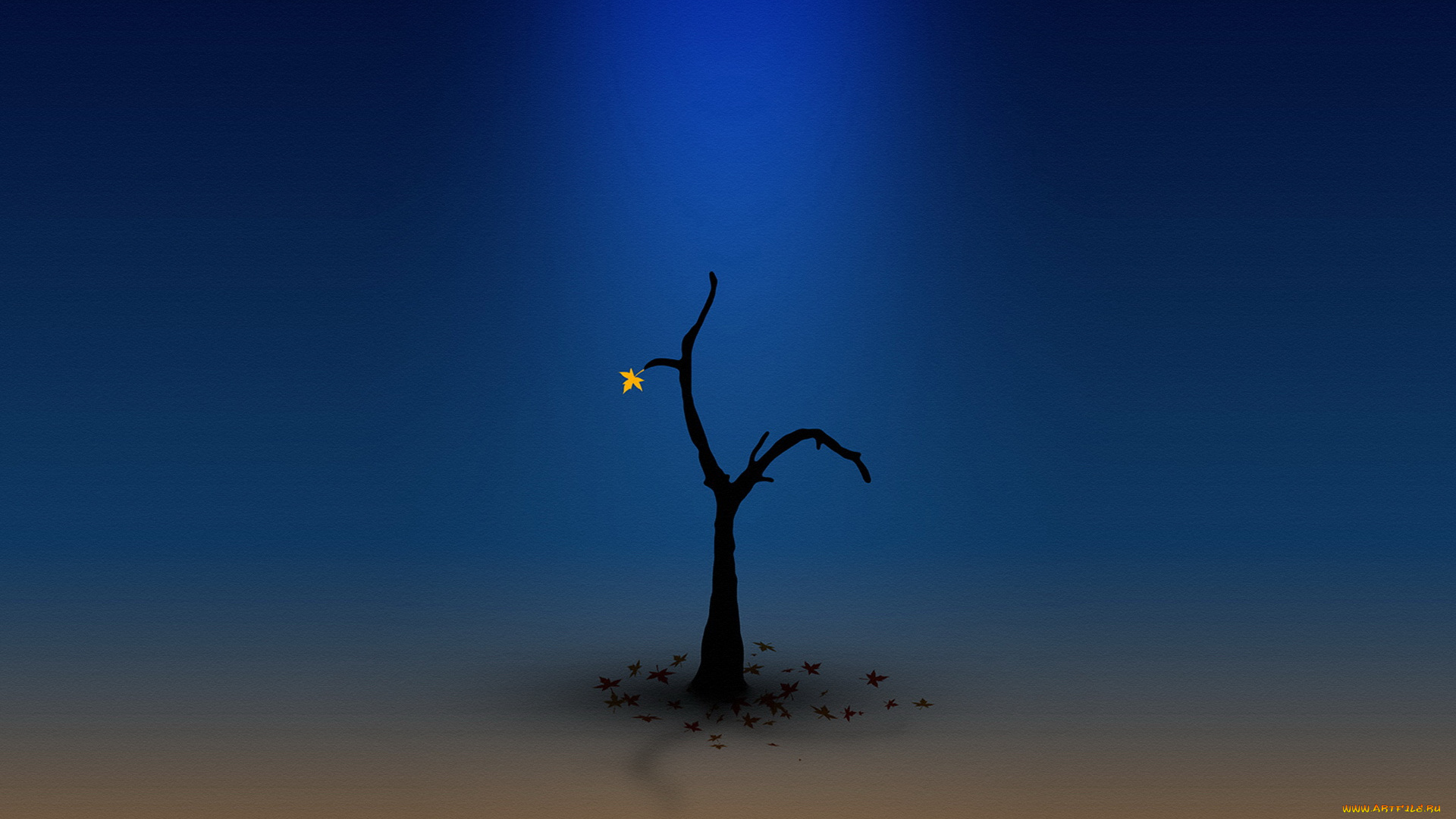 векторная, графика, дерево, листочек