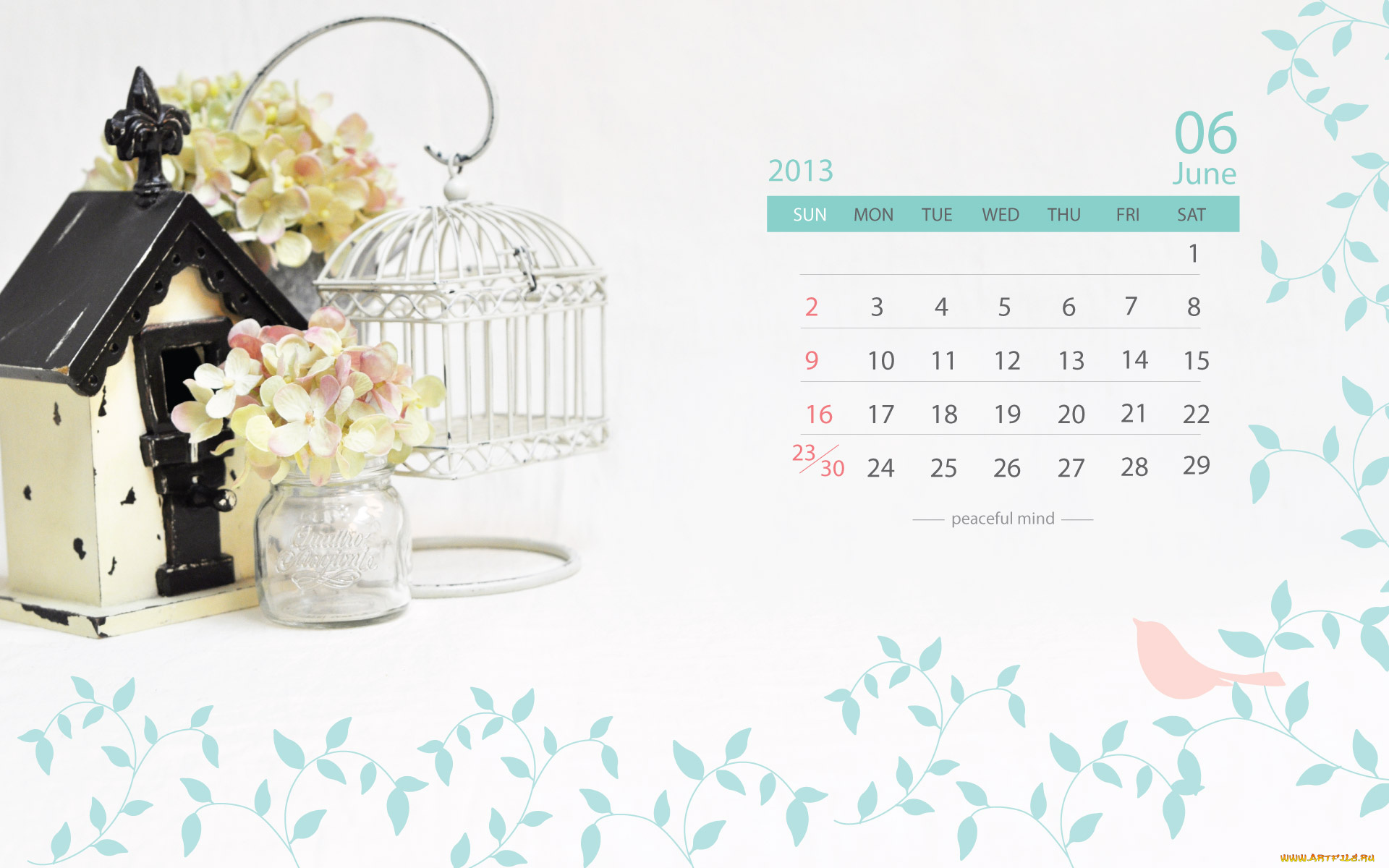 календари, другое, цветы