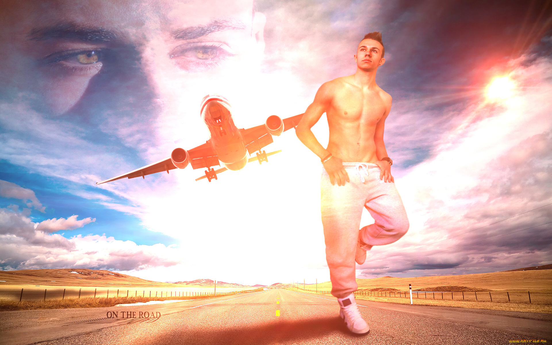 разное, компьютерный, дизайн, самолет