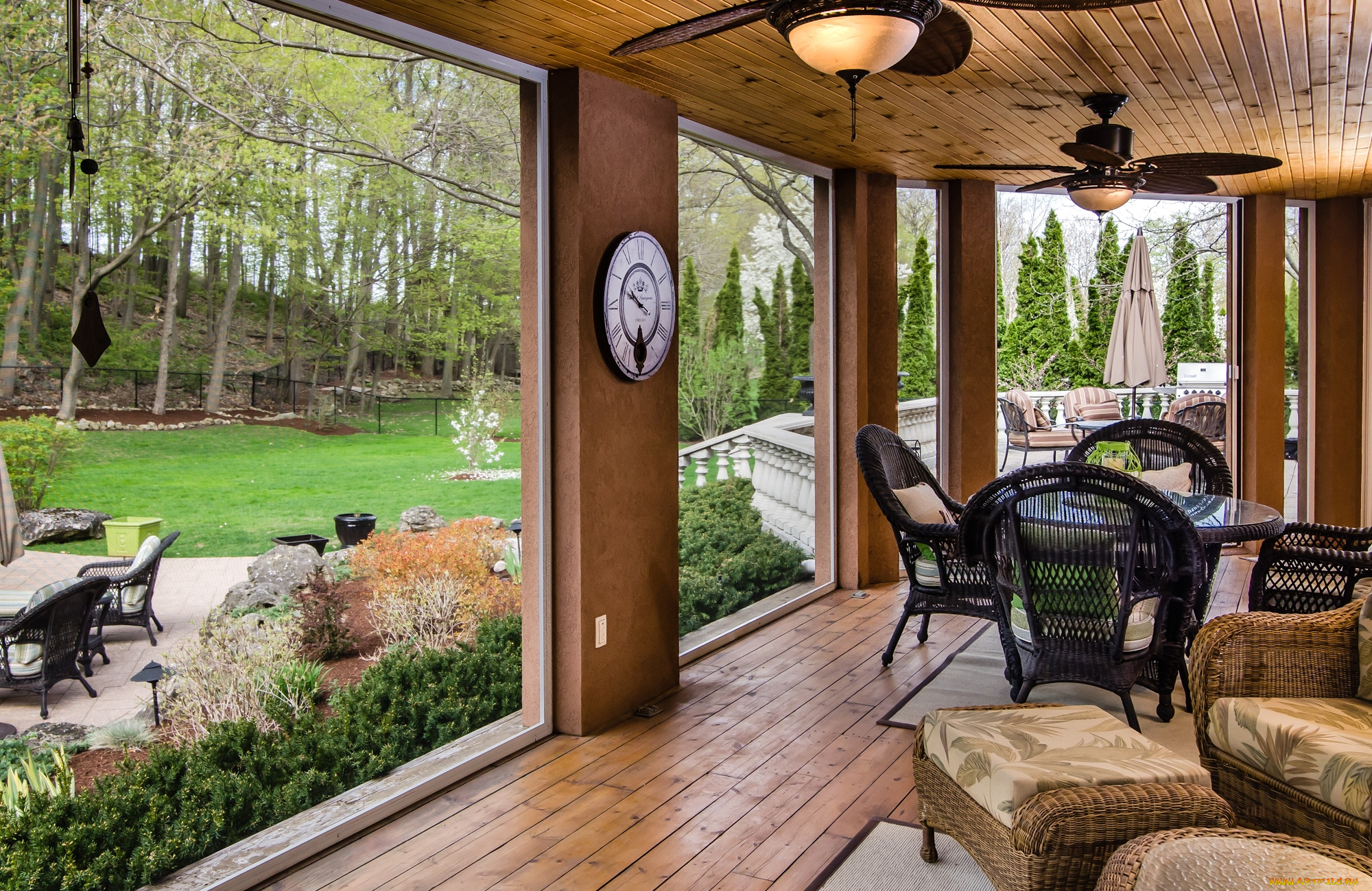 интерьер, веранды, террасы, балконы, веранда, кресла