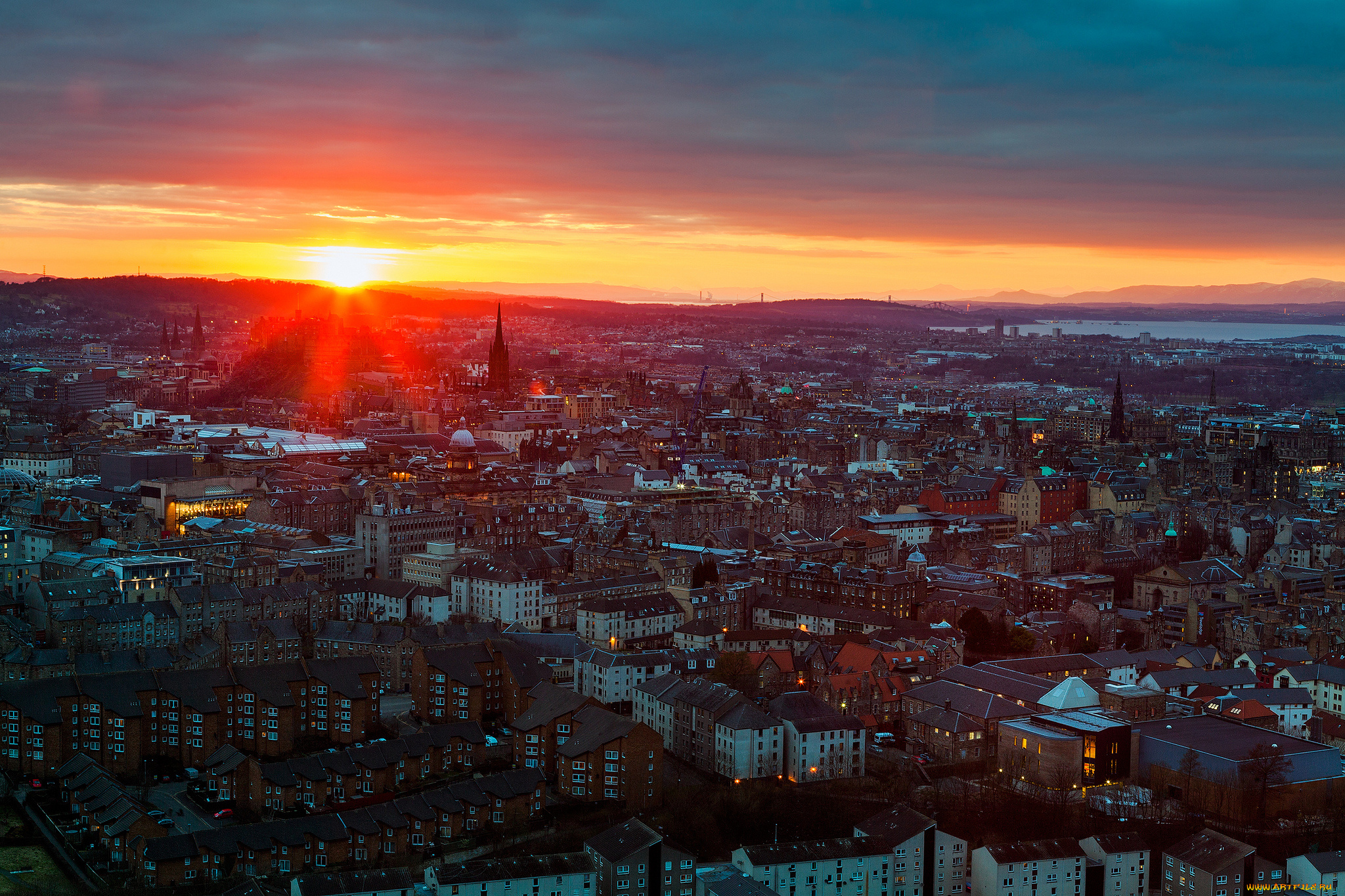 города, эдинбург, шотландия