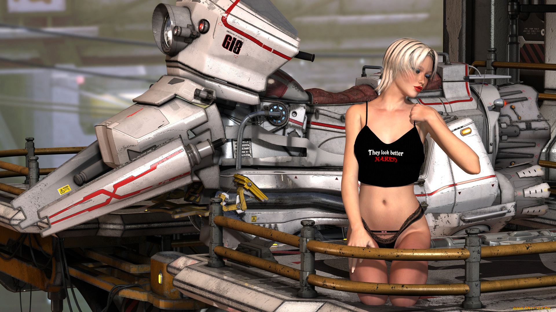 3д, графика, fantasy, , фантазия, девушка, тренажер