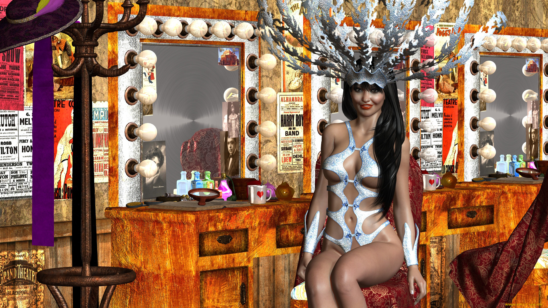 3д, графика, people, , люди, девушка, взгляд, улыбка