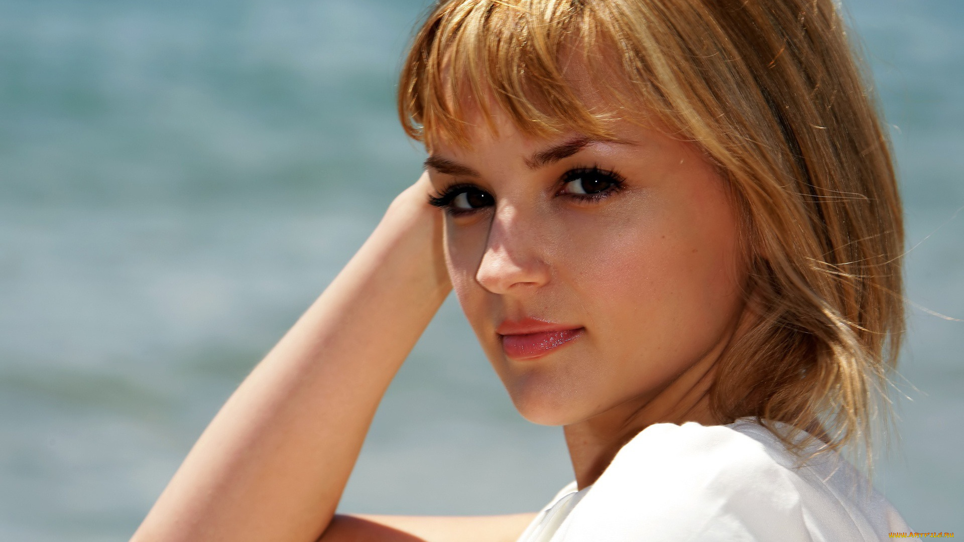 девушки, rachael, leigh, cook, взгляд, лицо, блондинка, актриса, , , leigh, cook, улыбка, рука