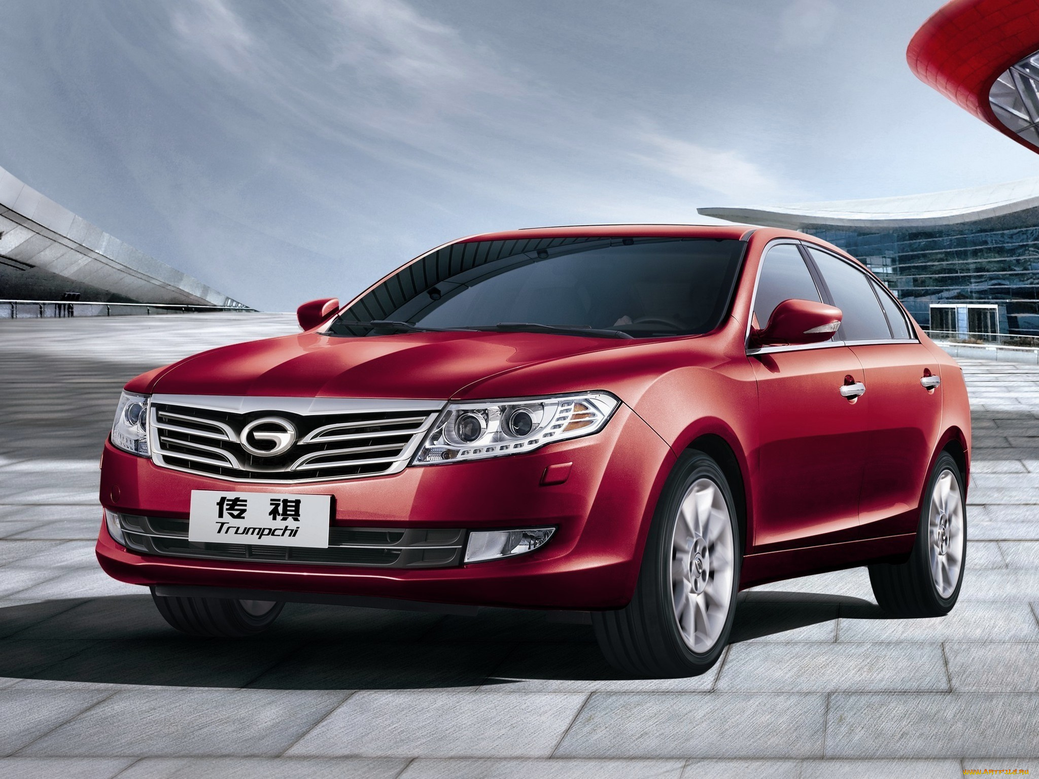 автомобили, gac, красный, trumpchi