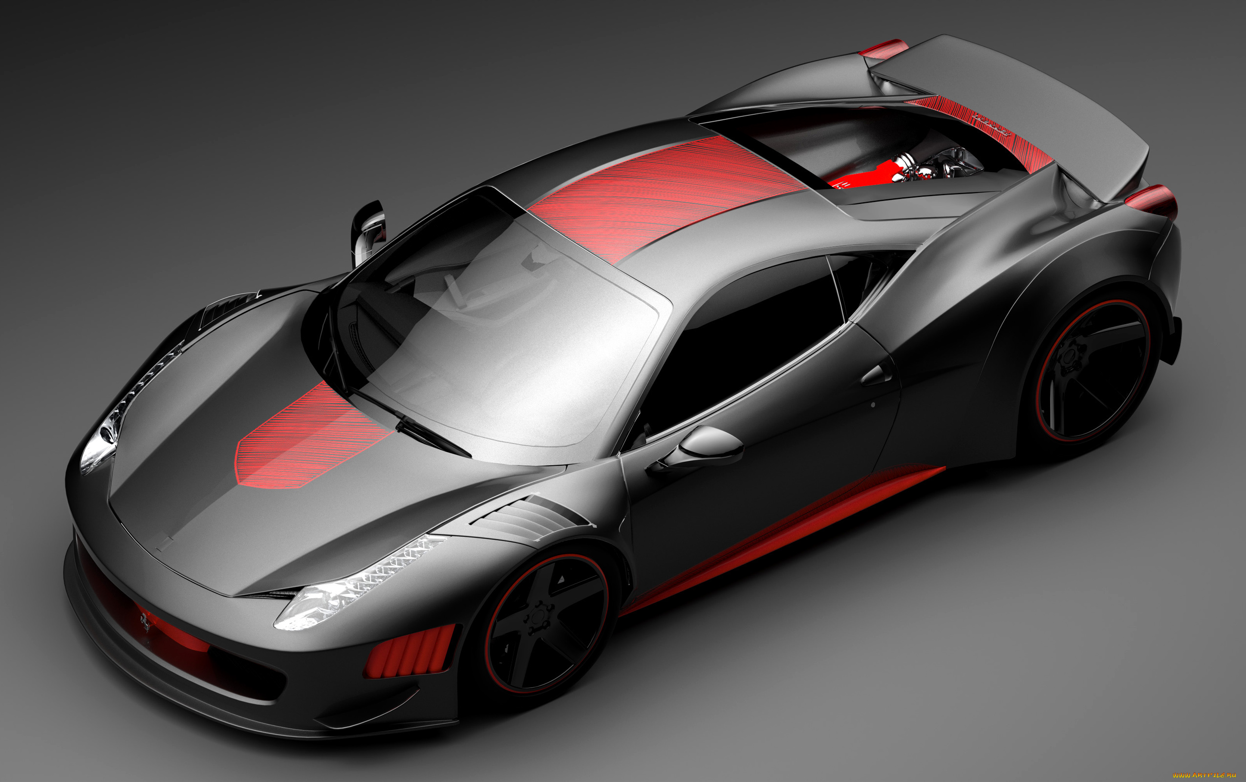 автомобили, 3д, ferrari