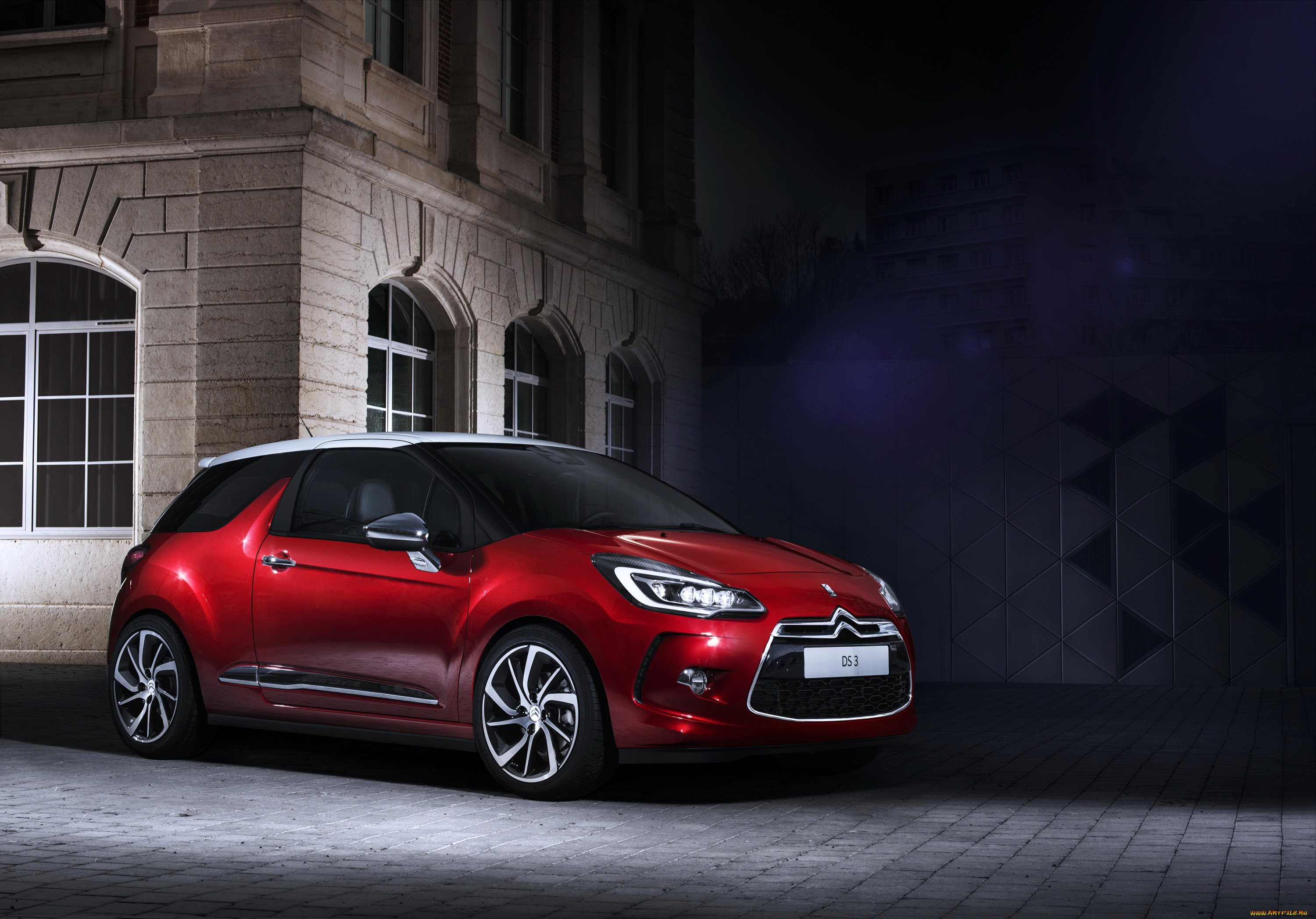 2015, citroen, ds3, автомобили, citroen, огни, красный, ночь