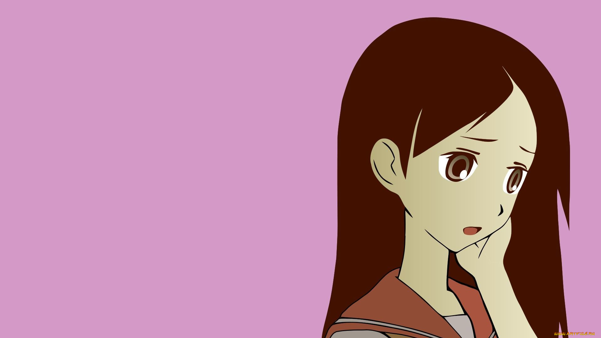 аниме, unknown, , другое, девушка, взгляд, фон