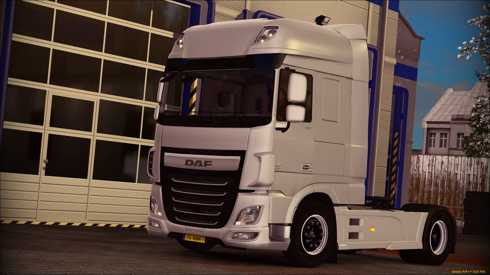 автомобили, 3д, седельный, грузовик, тяжелый, тягач