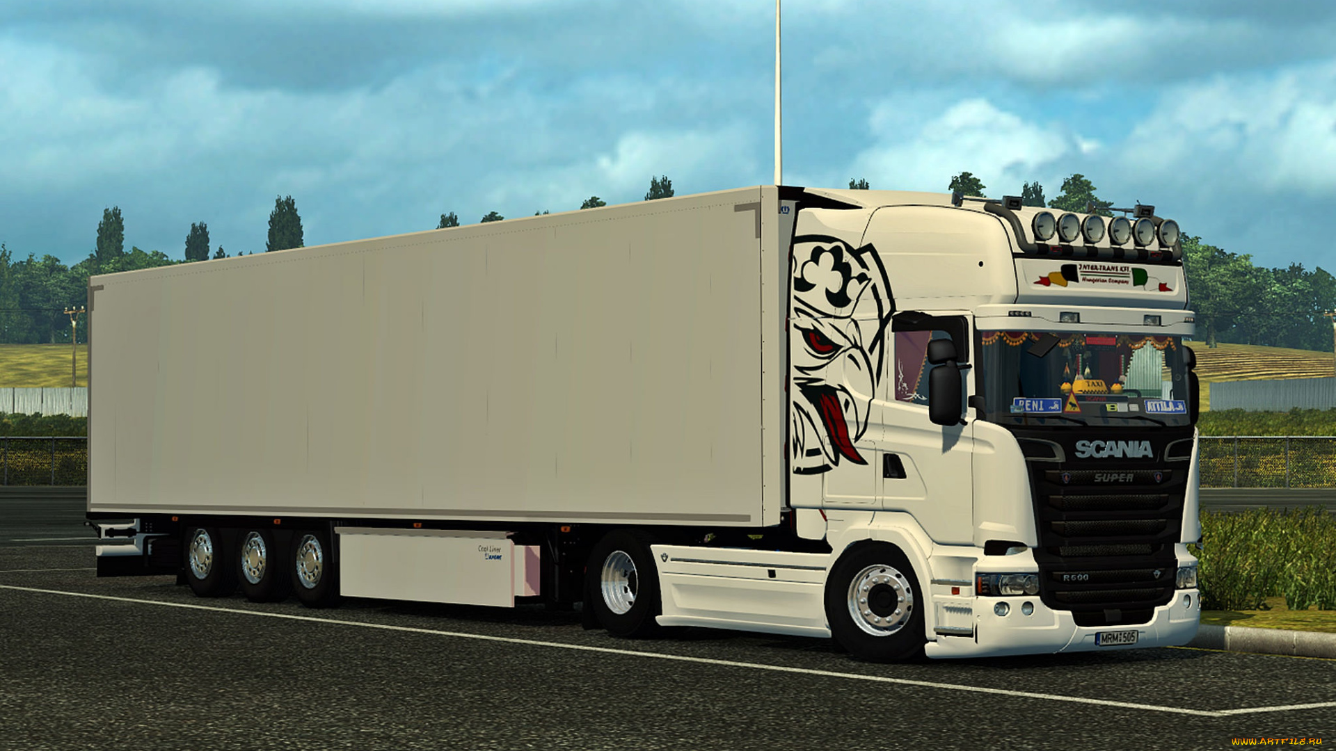 автомобили, 3д, тягач, седельный, грузовик, тяжелый