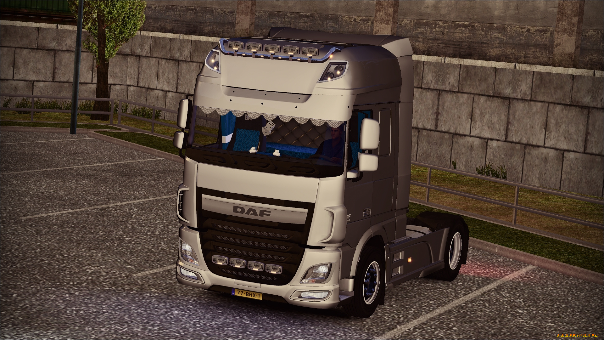 автомобили, 3д, тягач, седельный, грузовик, тяжелый