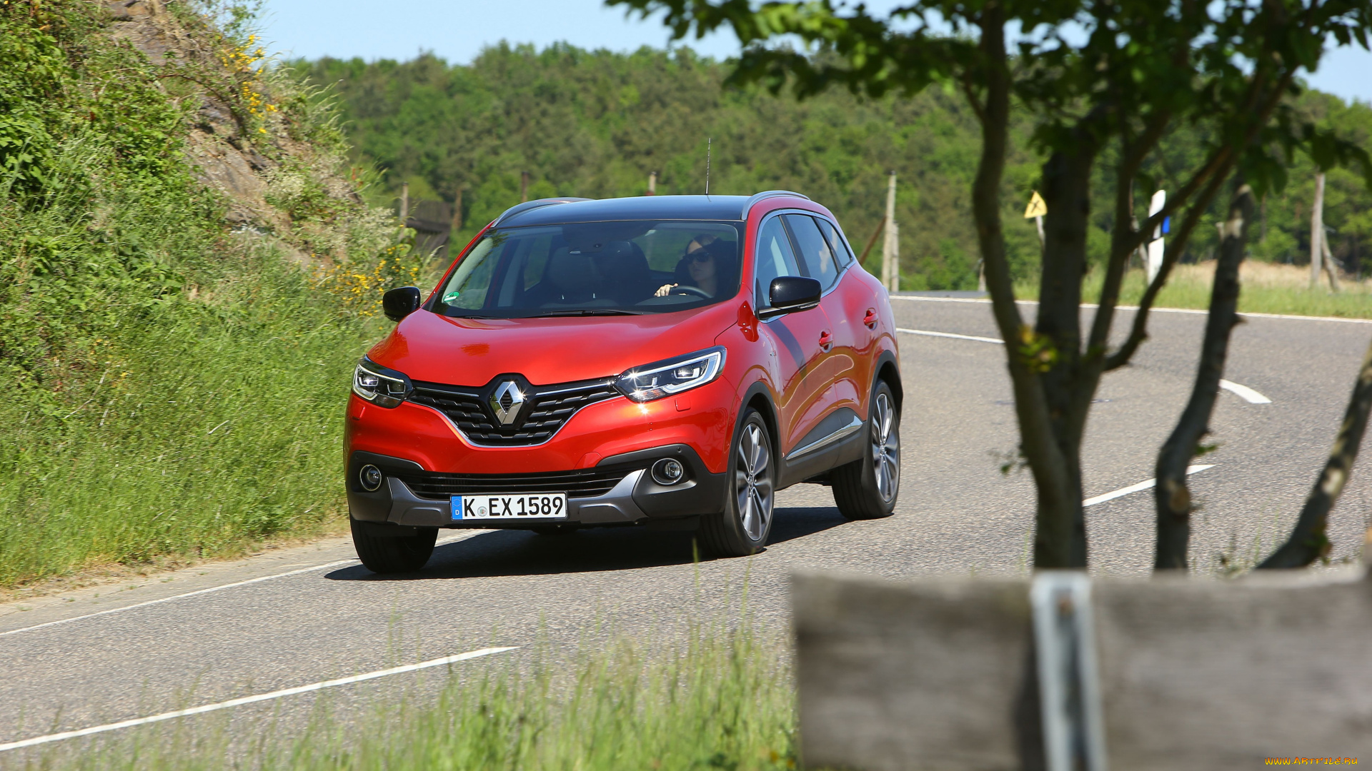 автомобили, renault, красный, 2015г, bose, kadjar