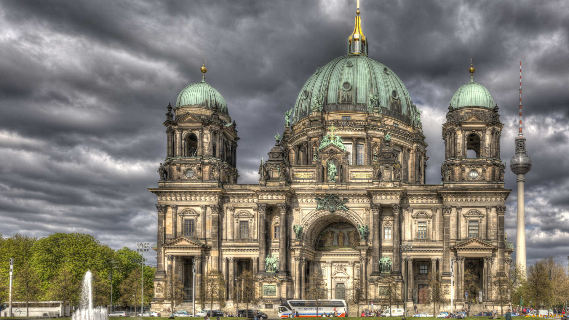 berliner, dom, города, берлин, , германия, площадь, собор