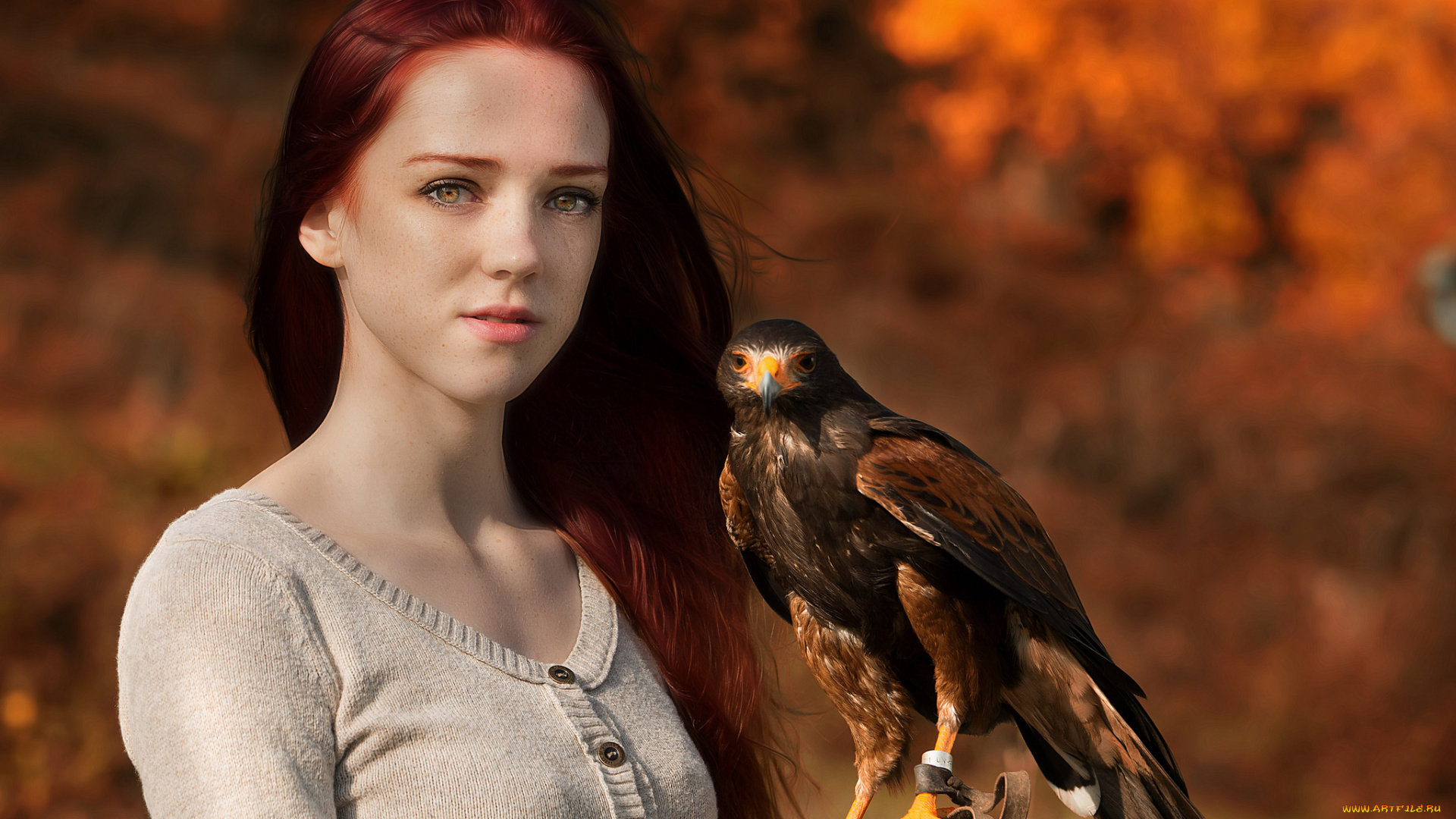 девушки, -unsort, , лица, , портреты, девушка, взгляд, хищник, птица