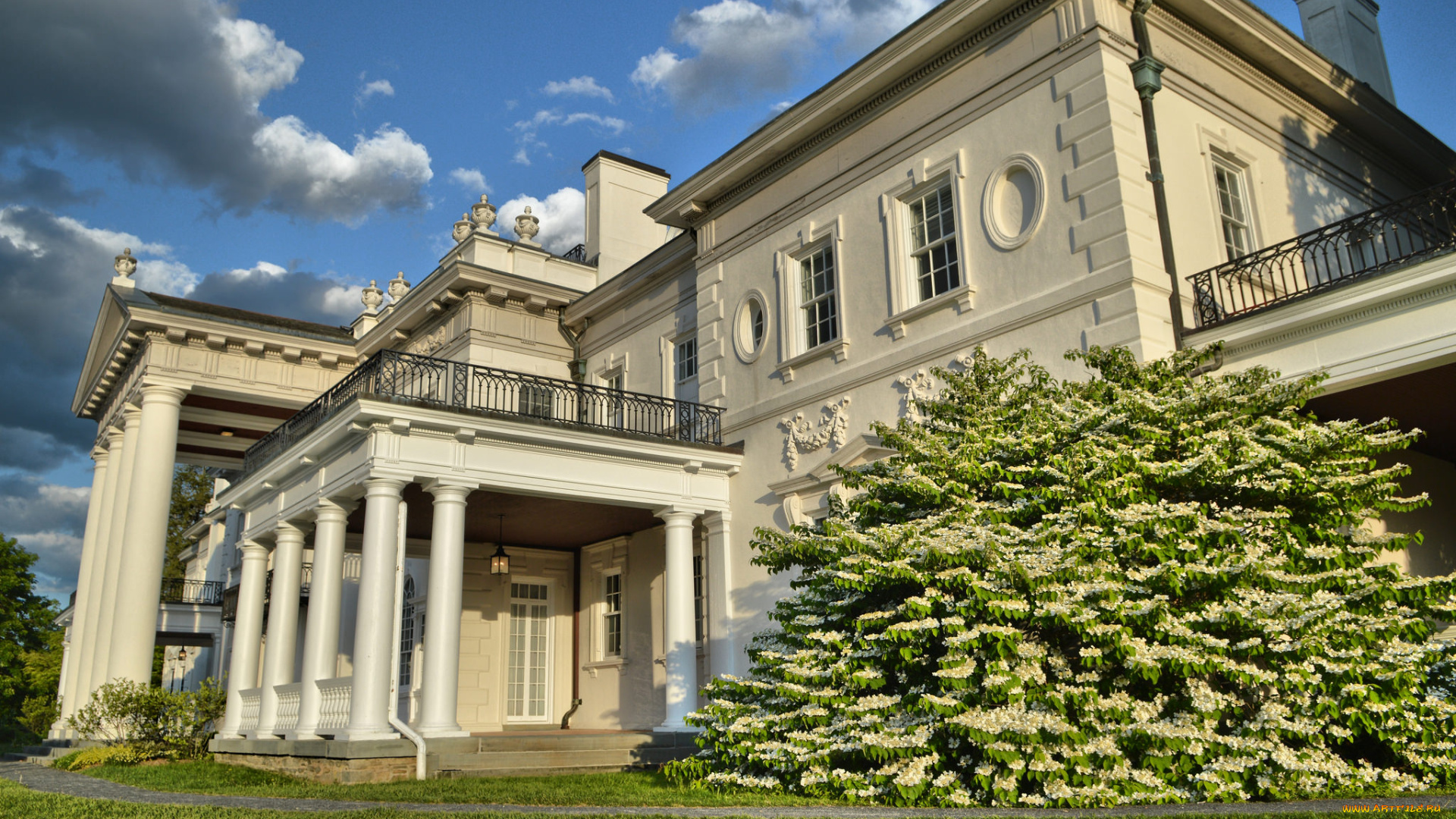 города, -, здания, , дома, здание, газон